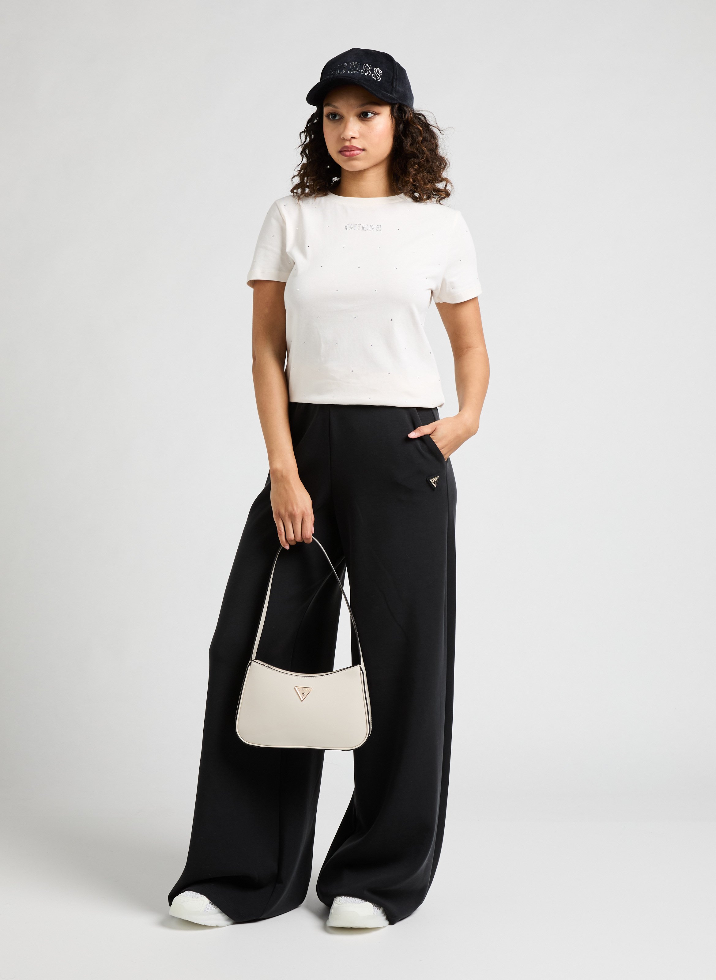 Elasticated trousers GUESS Black