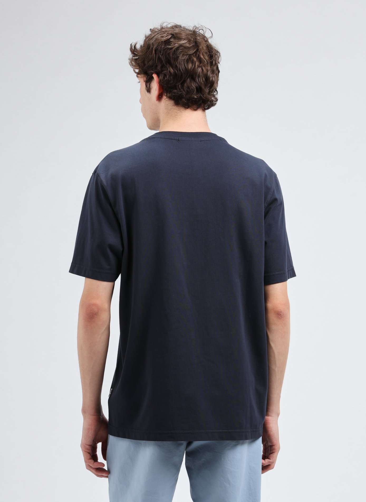 Straight-fit cotton T-shirt NN.07 Blue