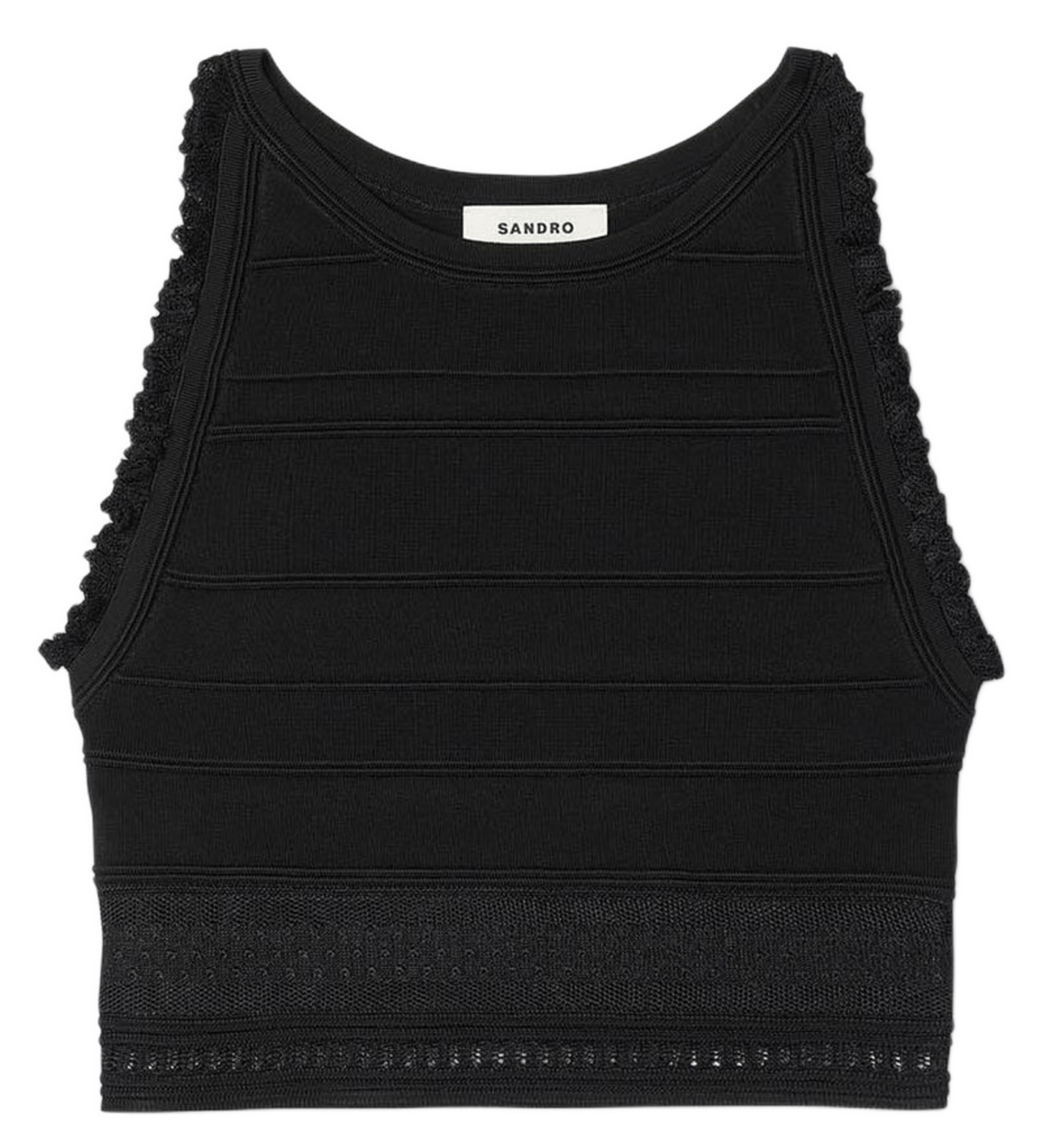 Top moulant court Noir