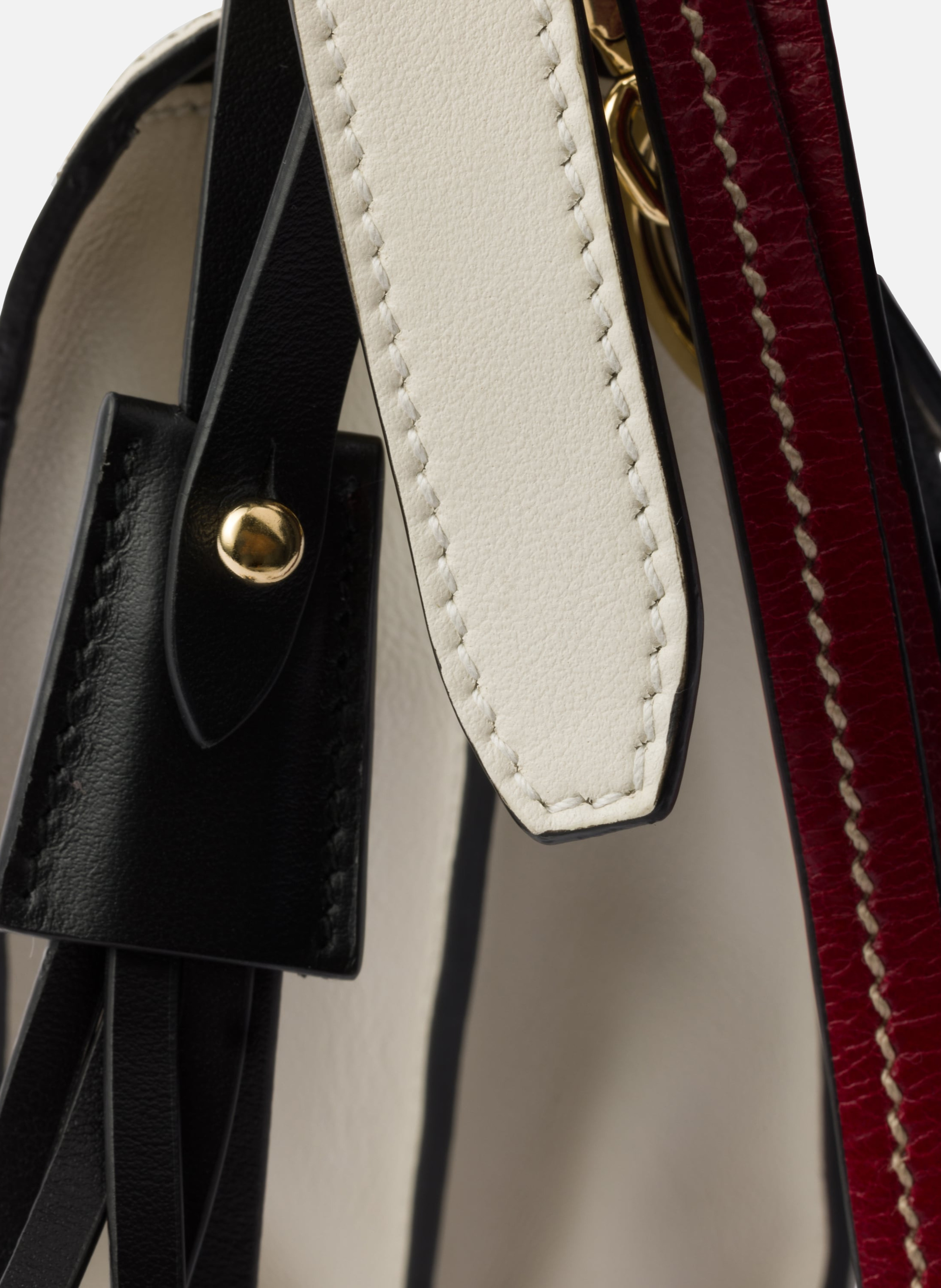 Petit sac porté épaule prada soft sound en cuir av PRADA Blanc