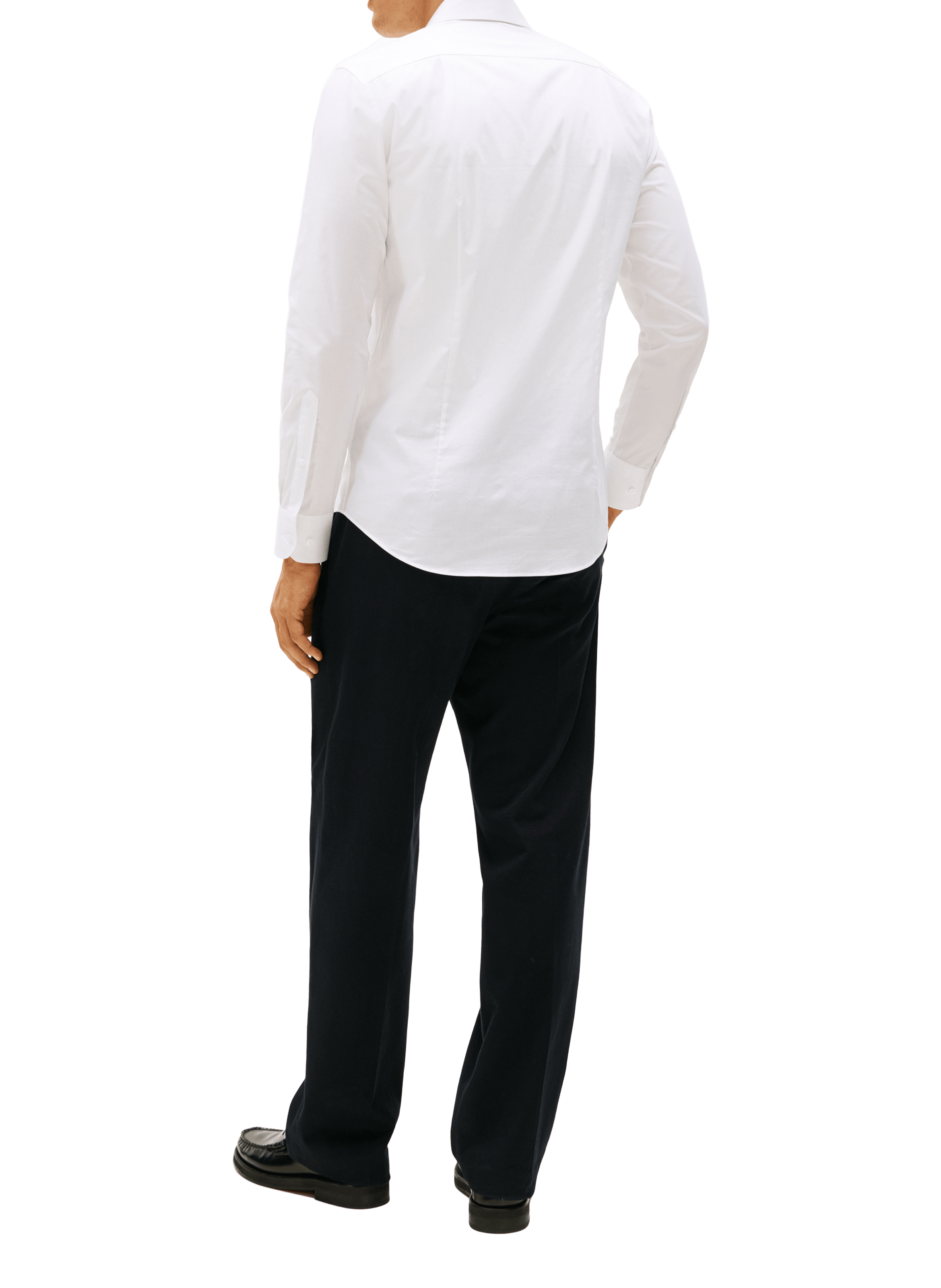 Slim cotton-blend shirt TOMMY HILFIGER White