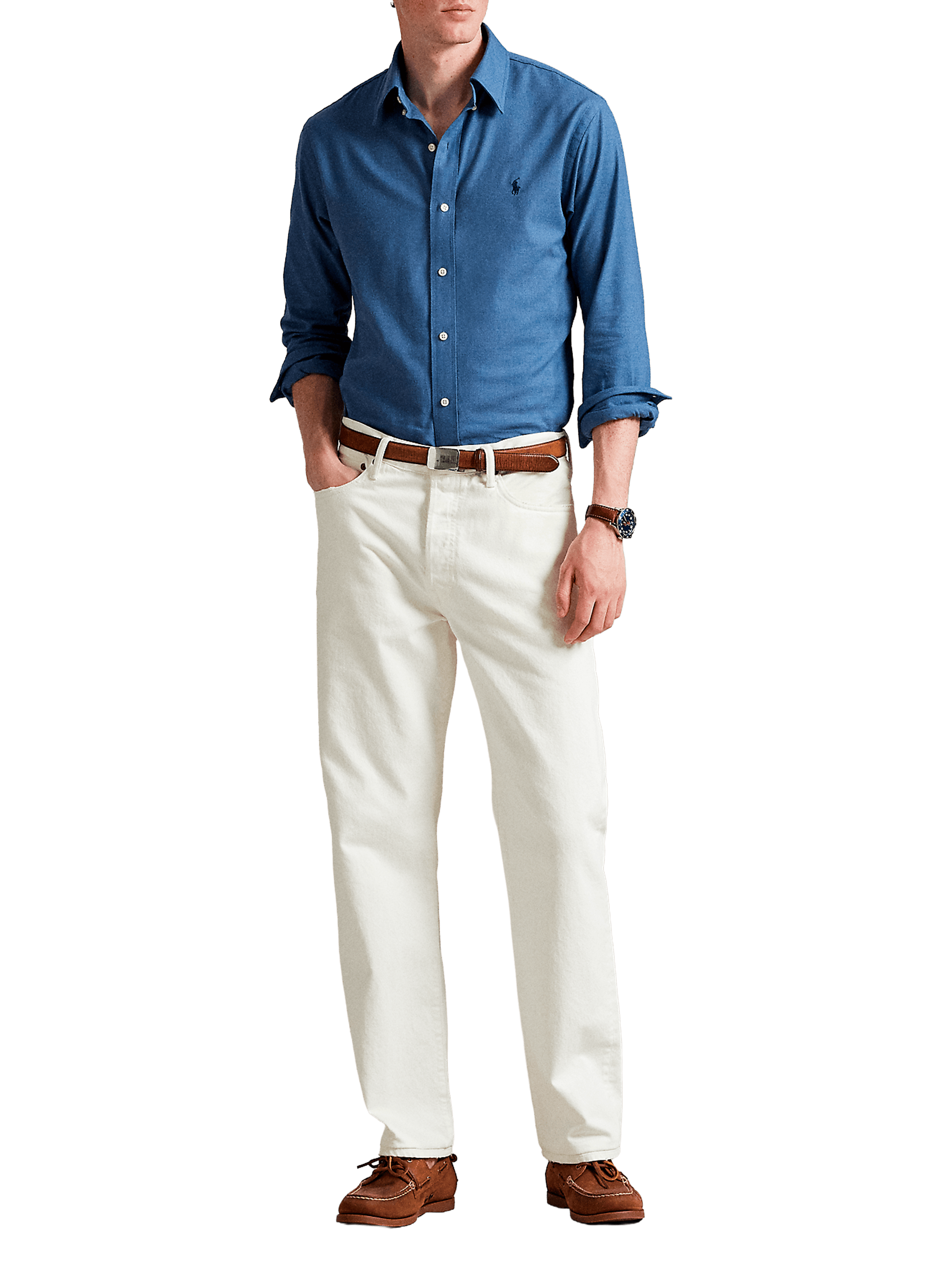 Straight cotton blend Shirt POLO RALPH LAUREN Blue