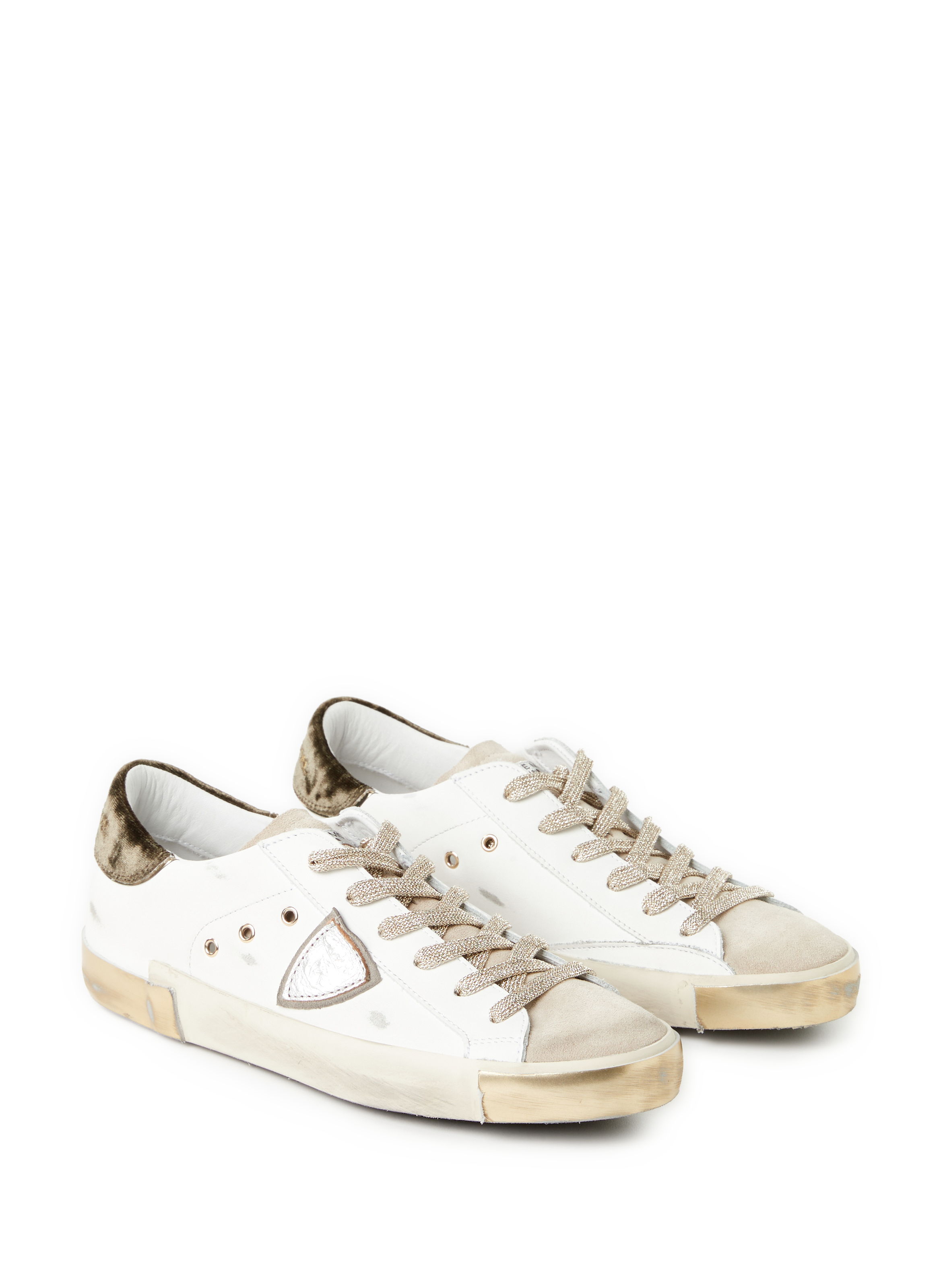 Baskets bi-matière en cuir PHILIPPE MODEL Multicolore