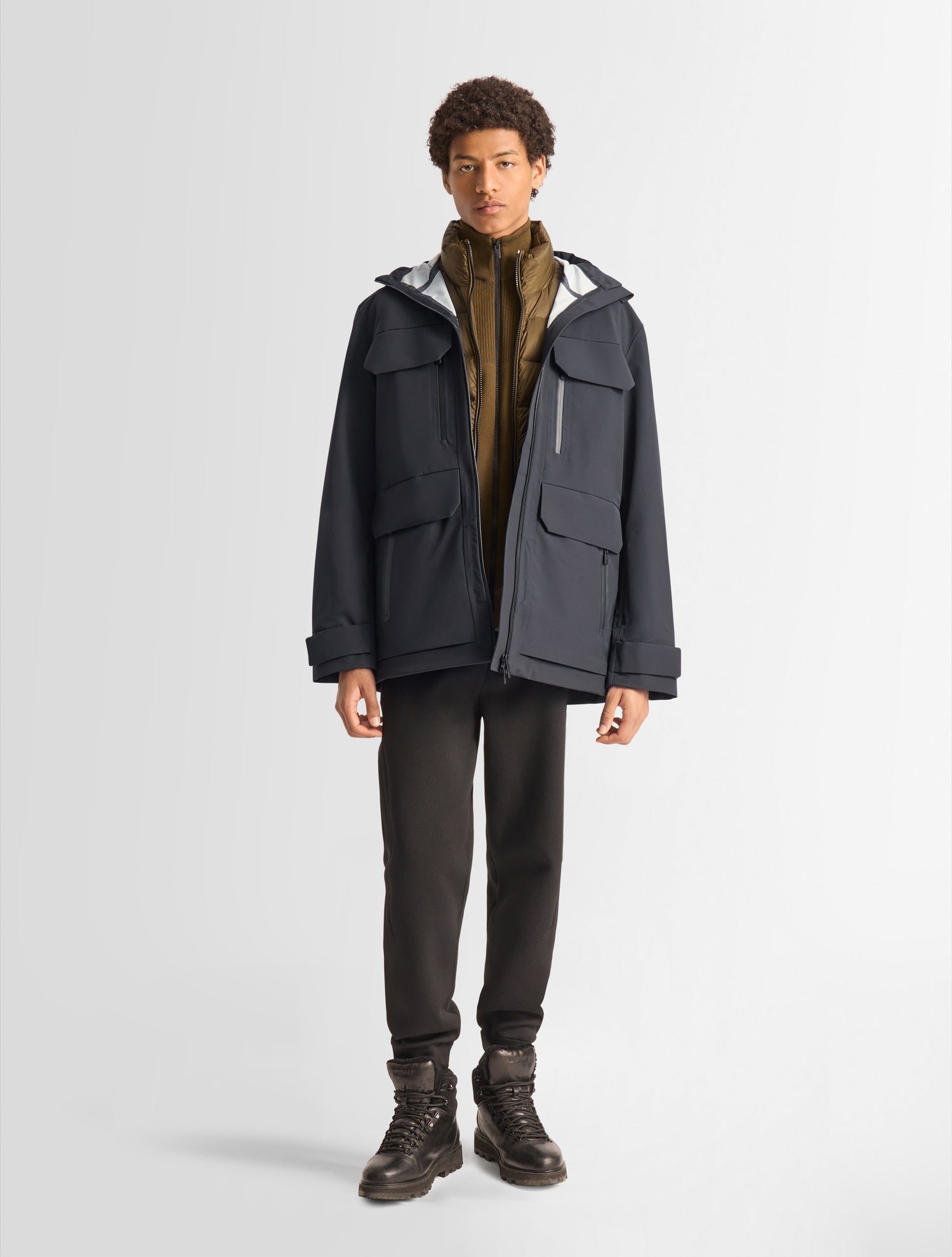 Veste de ski bromonz col capuche coupe regular FUSALP Noir