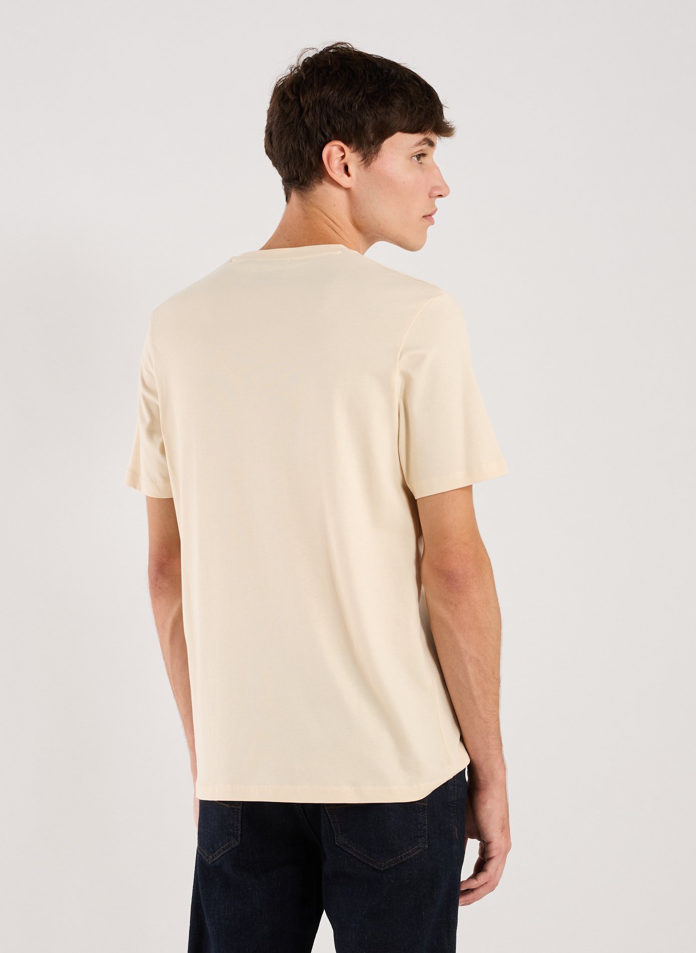 Plain Cotton T-shirt LYLE & SCOTT Beige