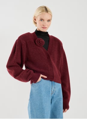 Cardigan en laine mélangée ROTATE Cardigan en laine mélangée ROTATE