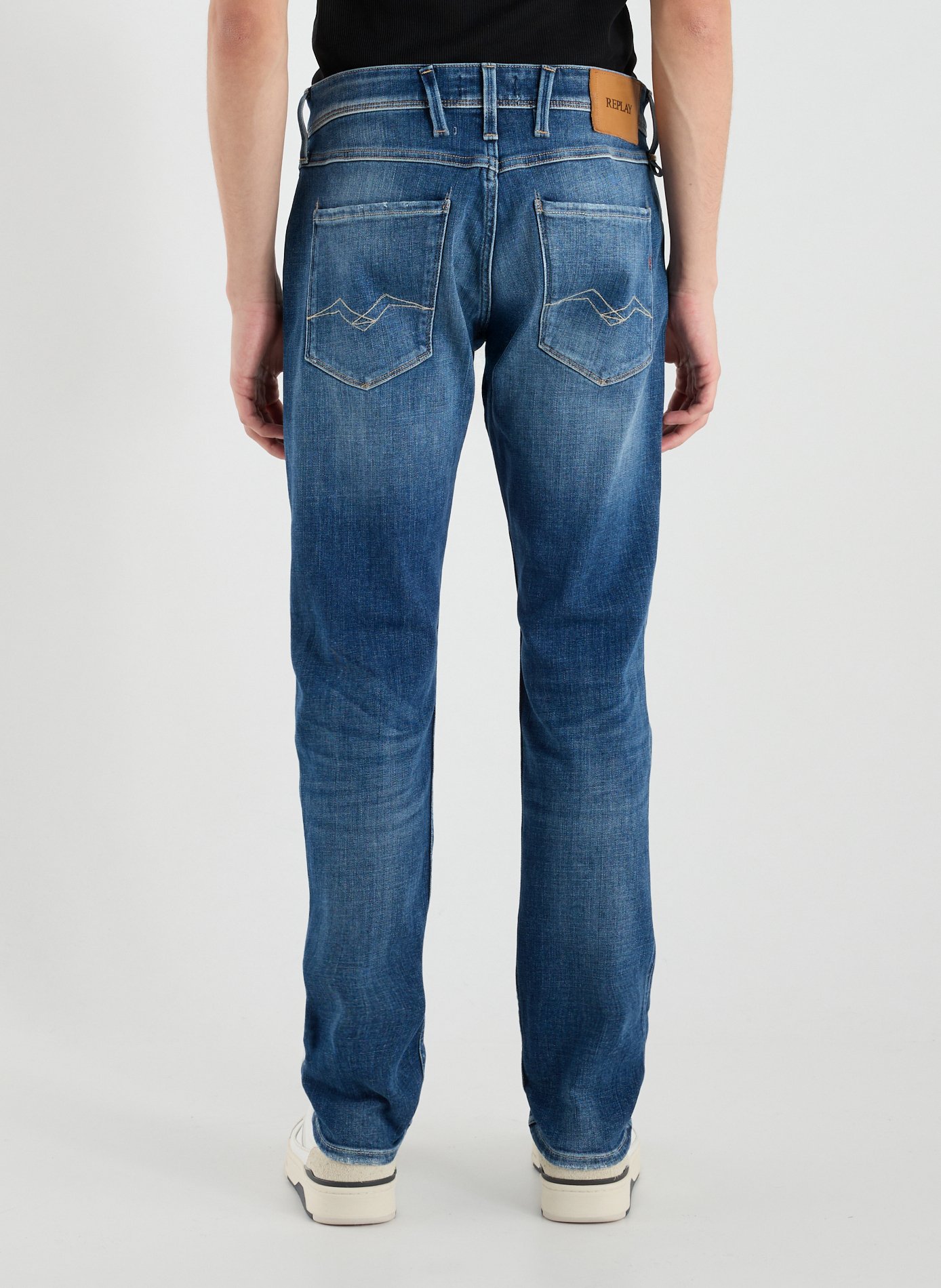 Jeans déchiré en coton mélangé REPLAY Bleu