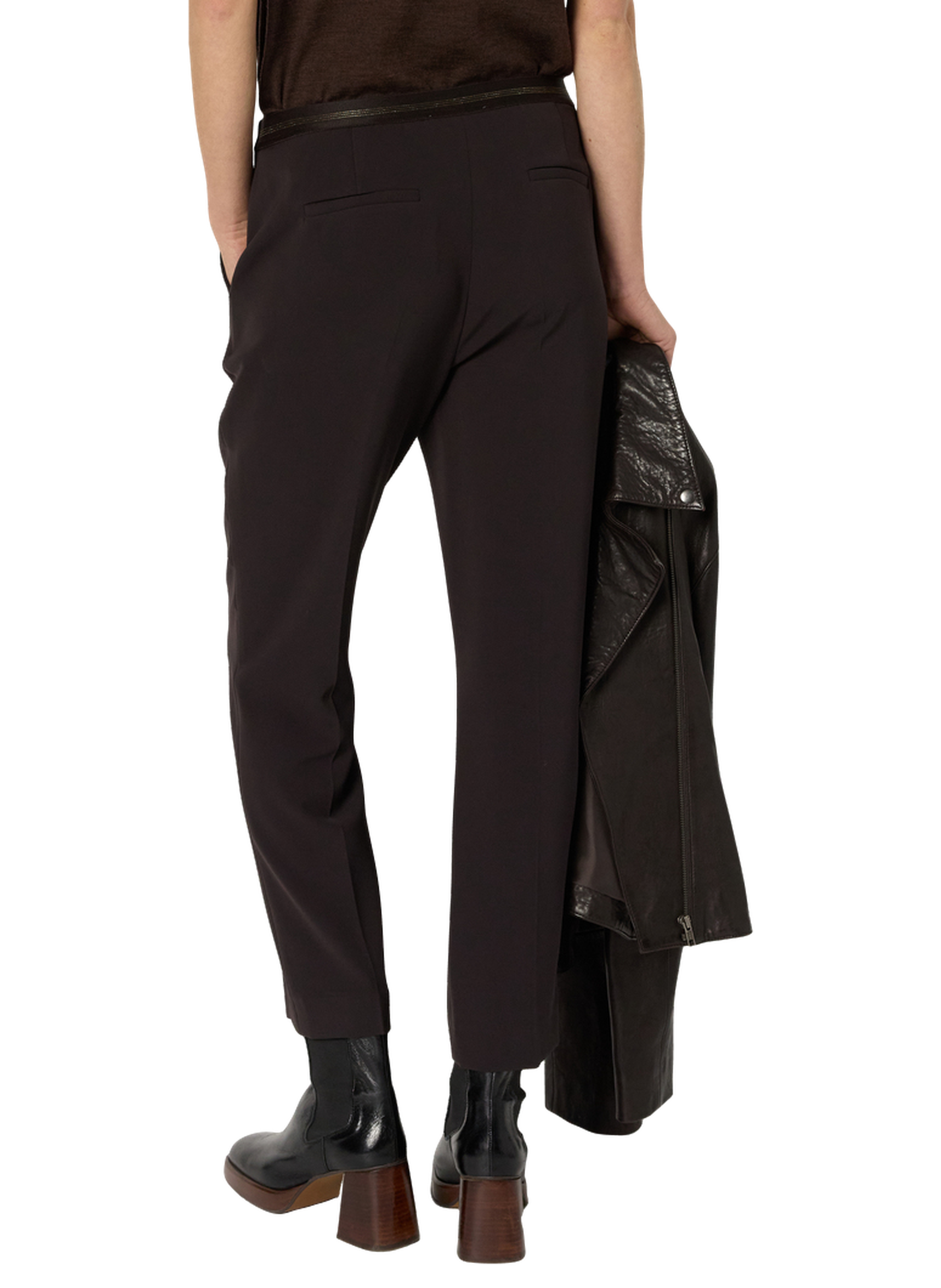 Pantalon droit dos élastiqué -cora GERARD DAREL Marron