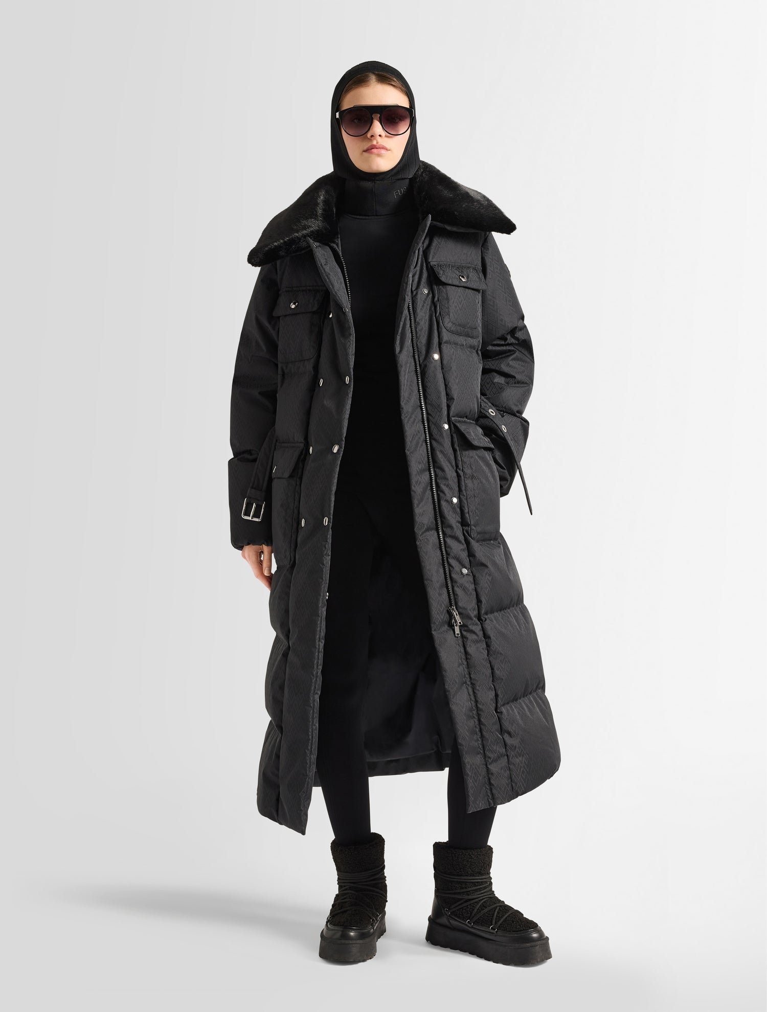 FUSALP Manteau vlavi epis col tailleur Gris