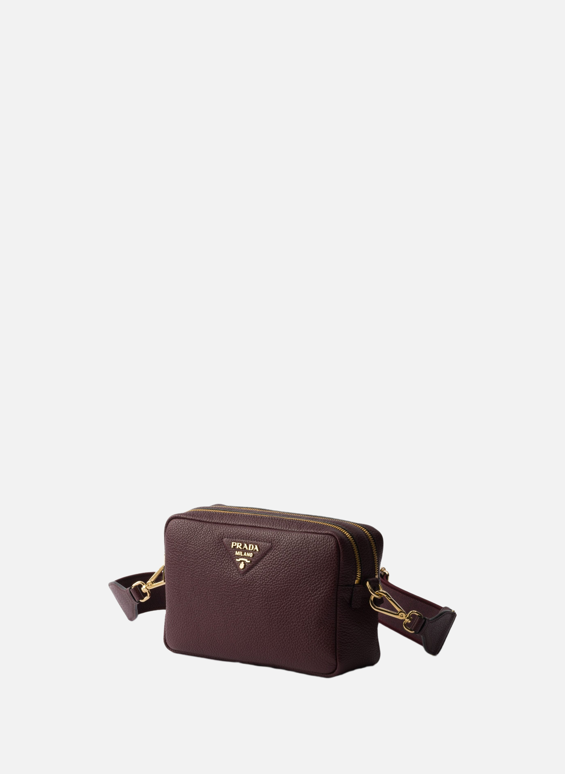 Petit sac à bandoulière en cuir PRADA Rouge