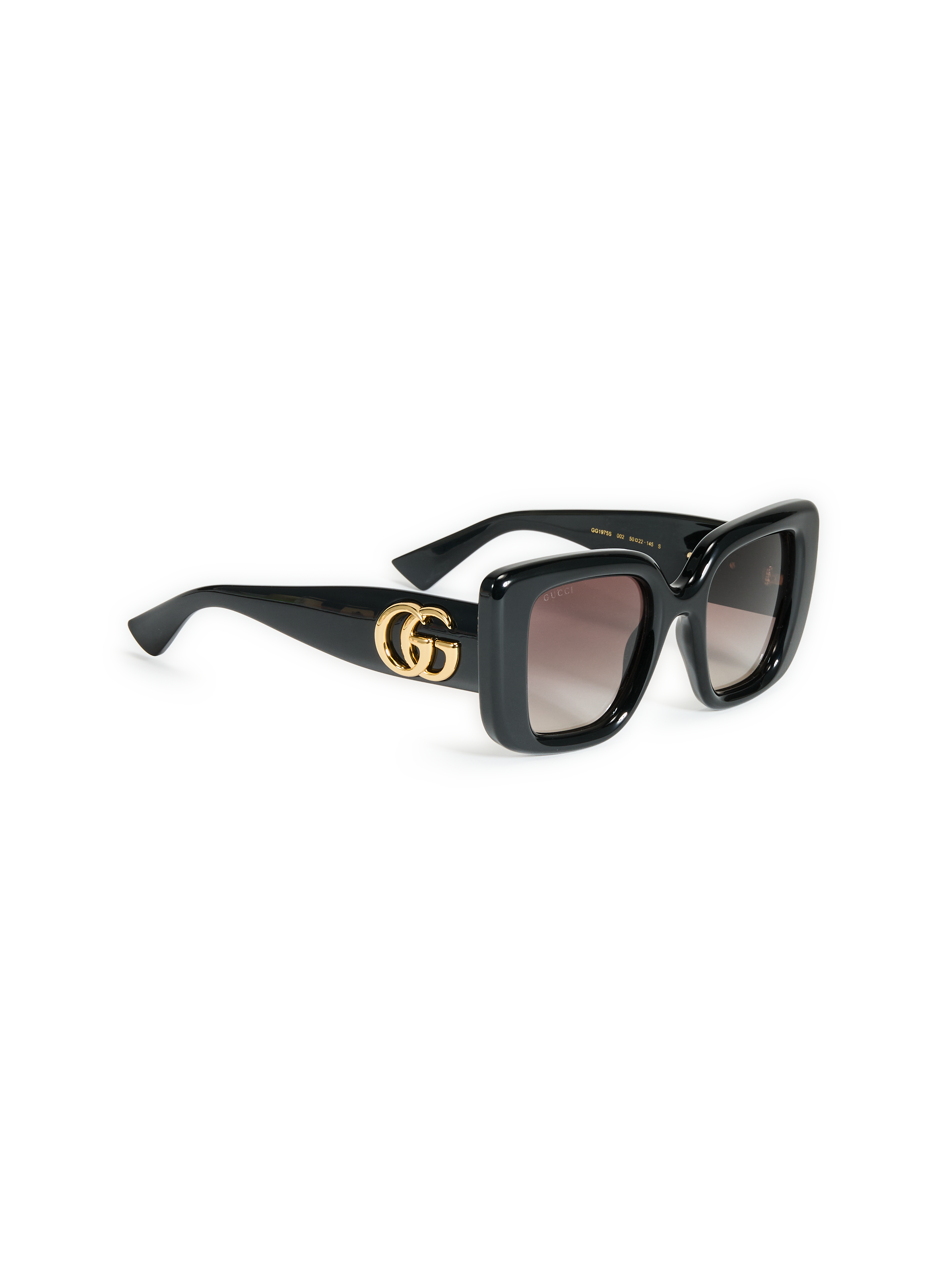 Lunettes de soleil carrées en acétate GUCCI Noir