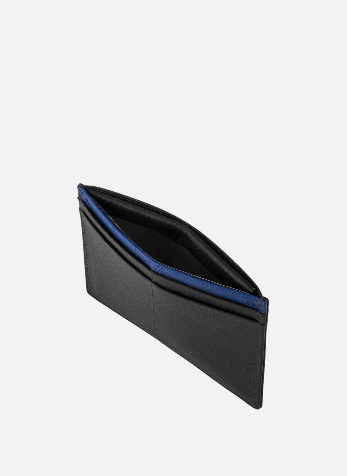 Petit porte papiers de voiture martin en cuir lisse LE TANNEUR Noir