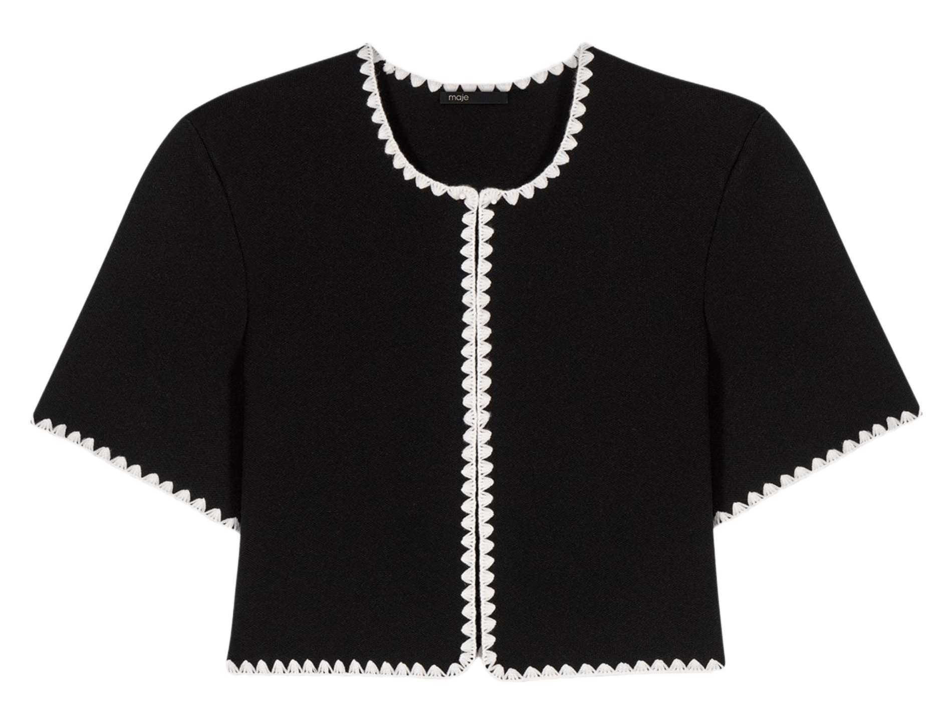 Gilet col rond MAJE Noir