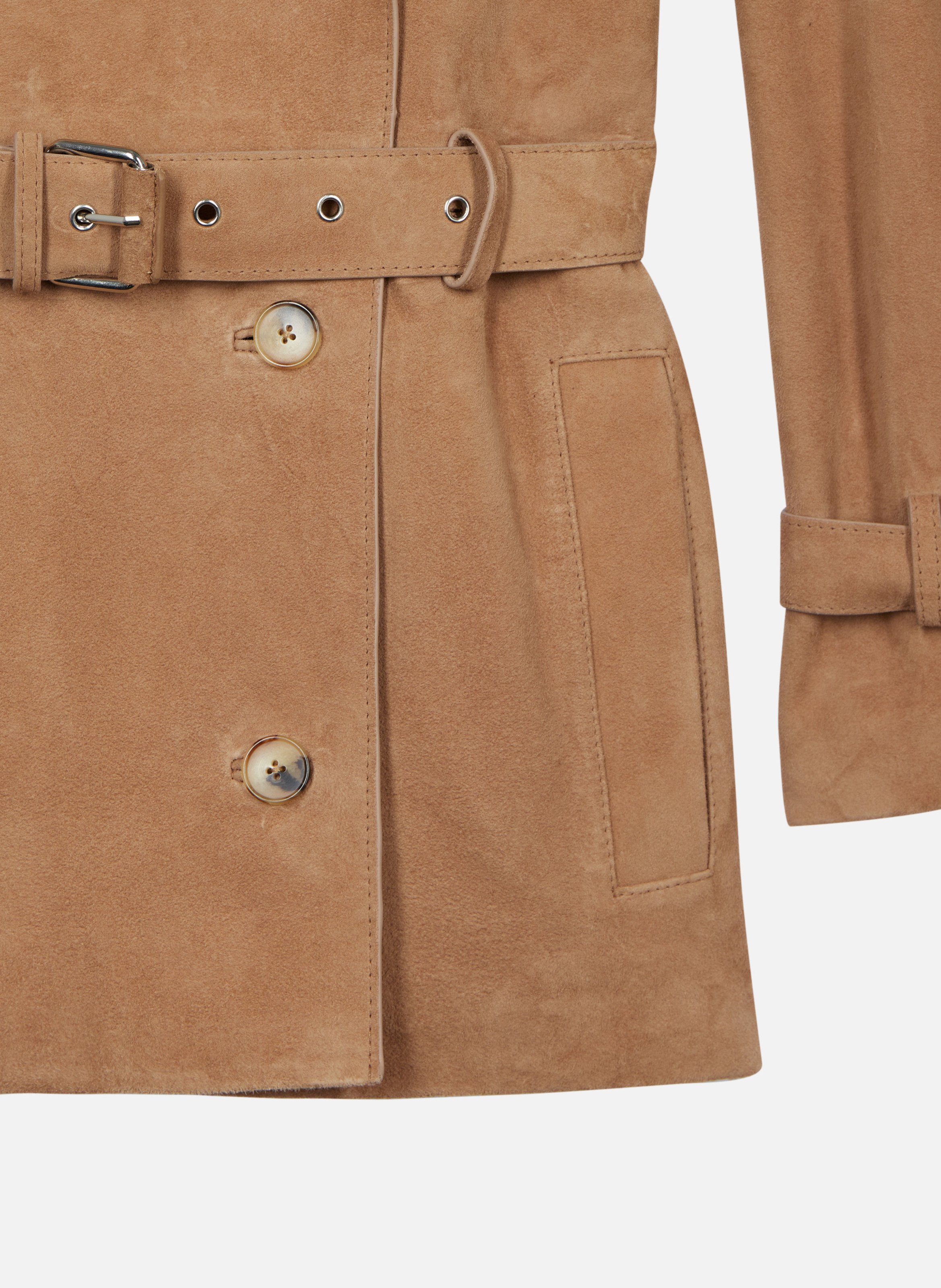 Blouson en cuir THE KOOPLES Beige