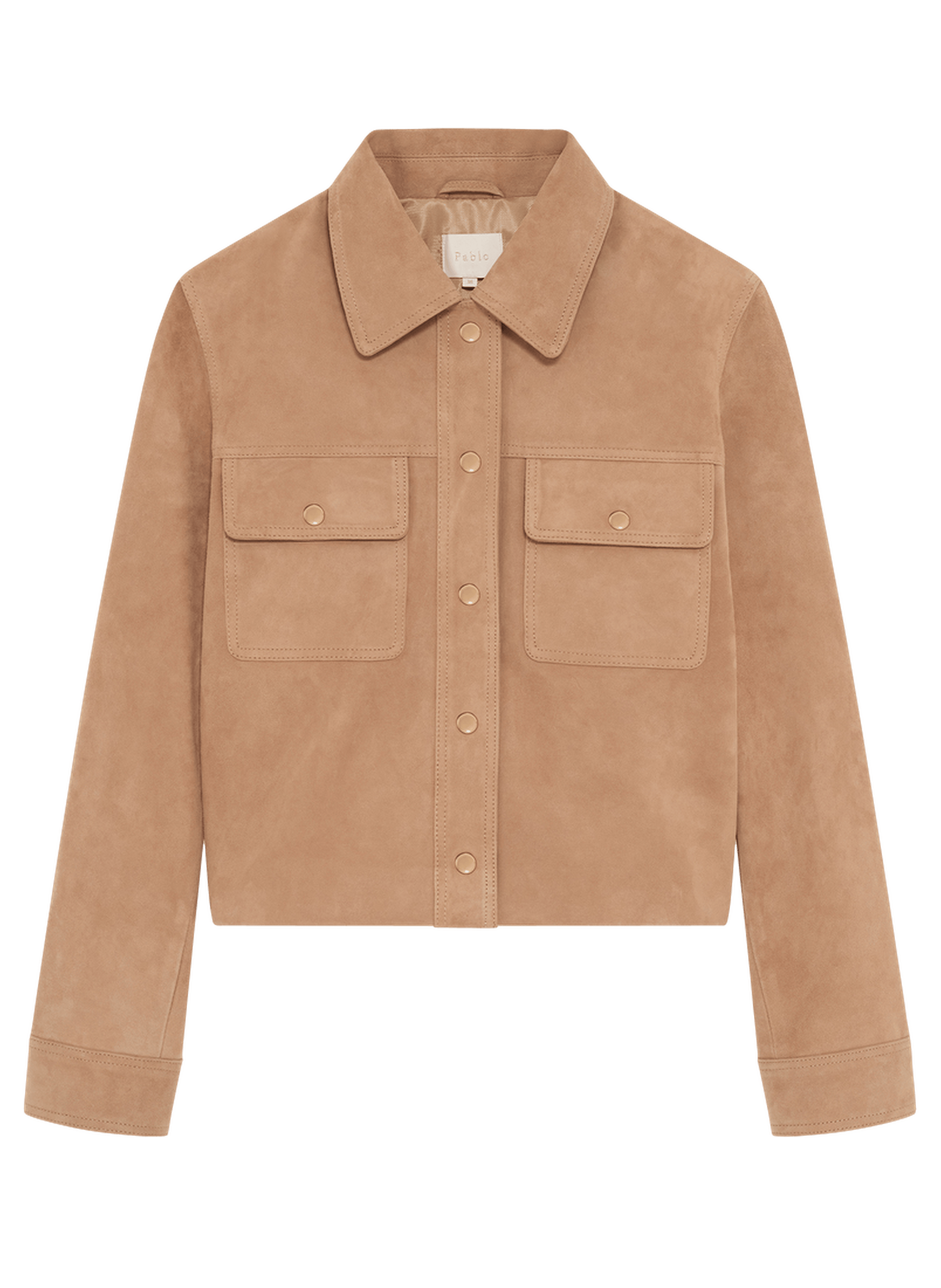 Blouson en cuir velours - jenna PABLO Beige