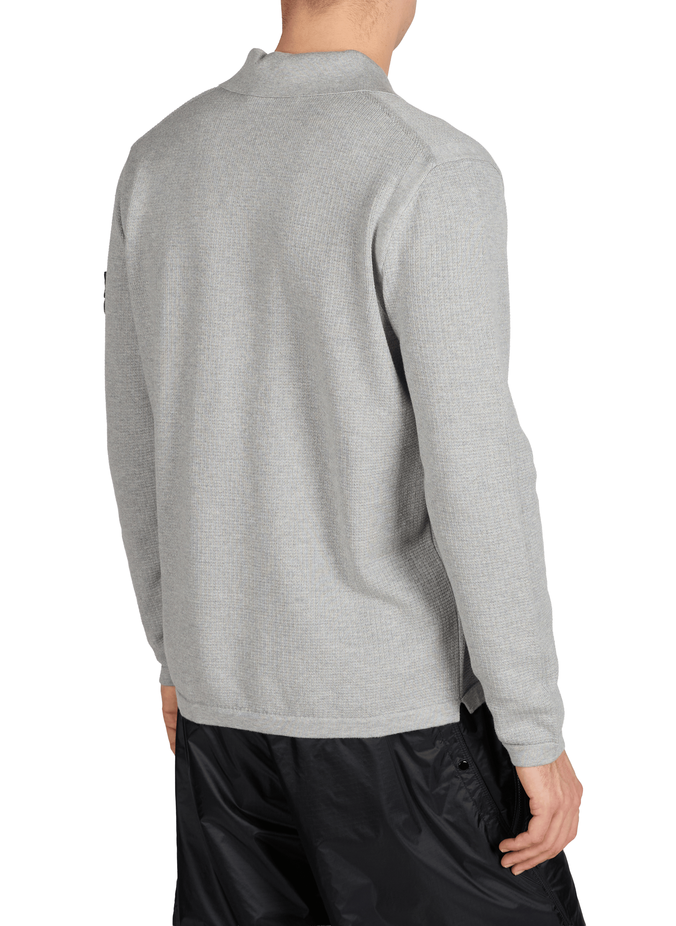 Long-sleeved cotton polo shirt STONE ISLAND Grey