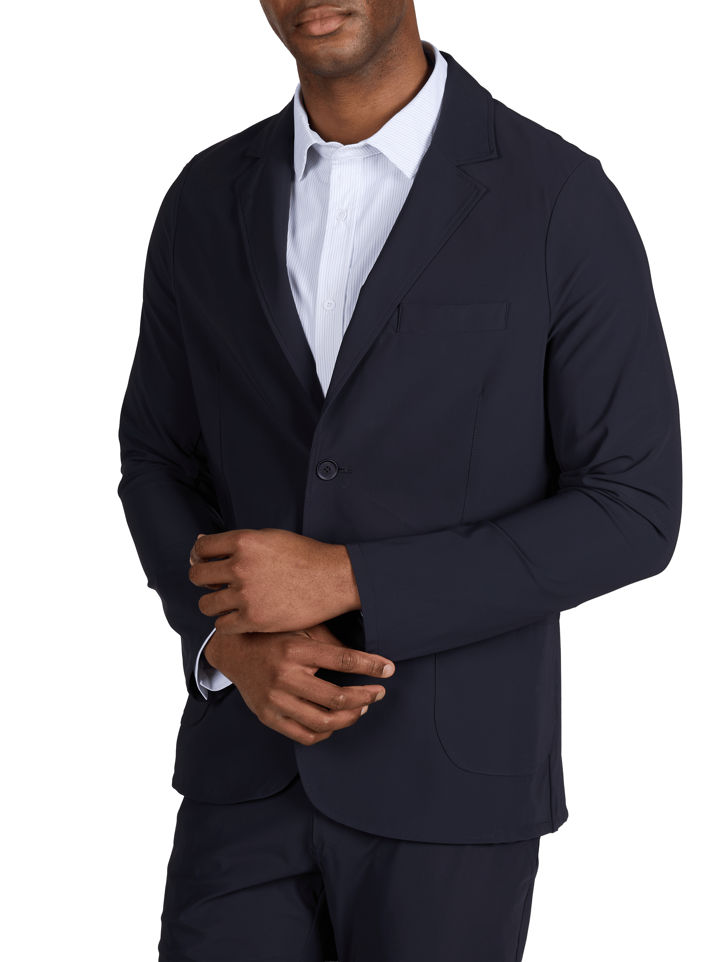 Fitted blazer with tailored collar Niko Lescada 1789 CALA Blue