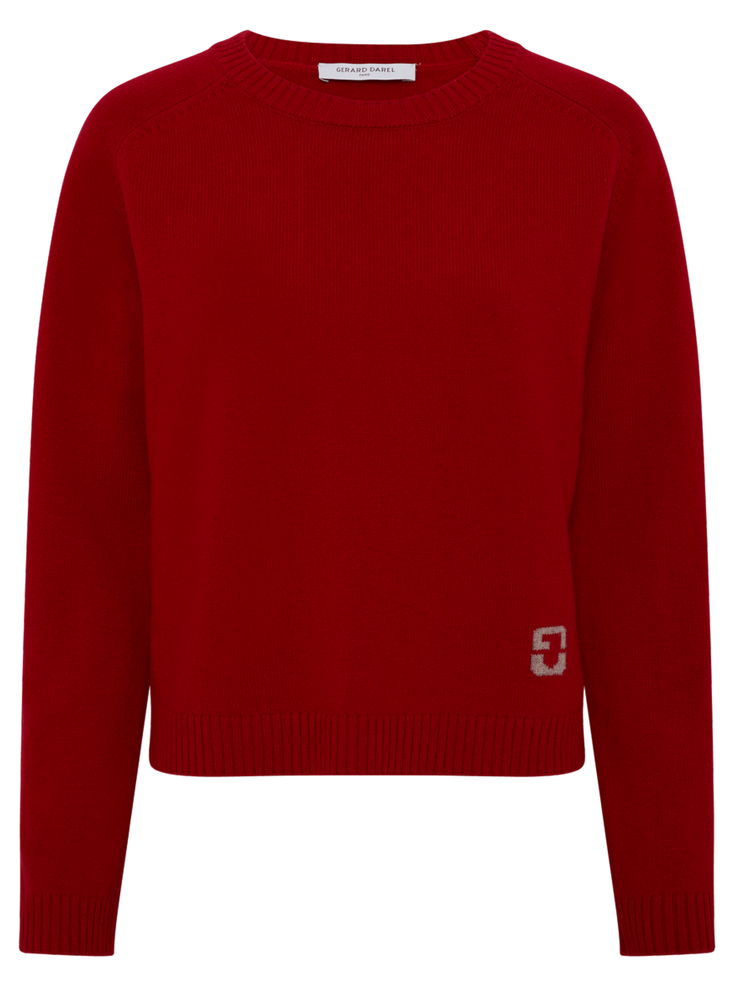 Pull à col rond en laine GERARD DAREL Rouge