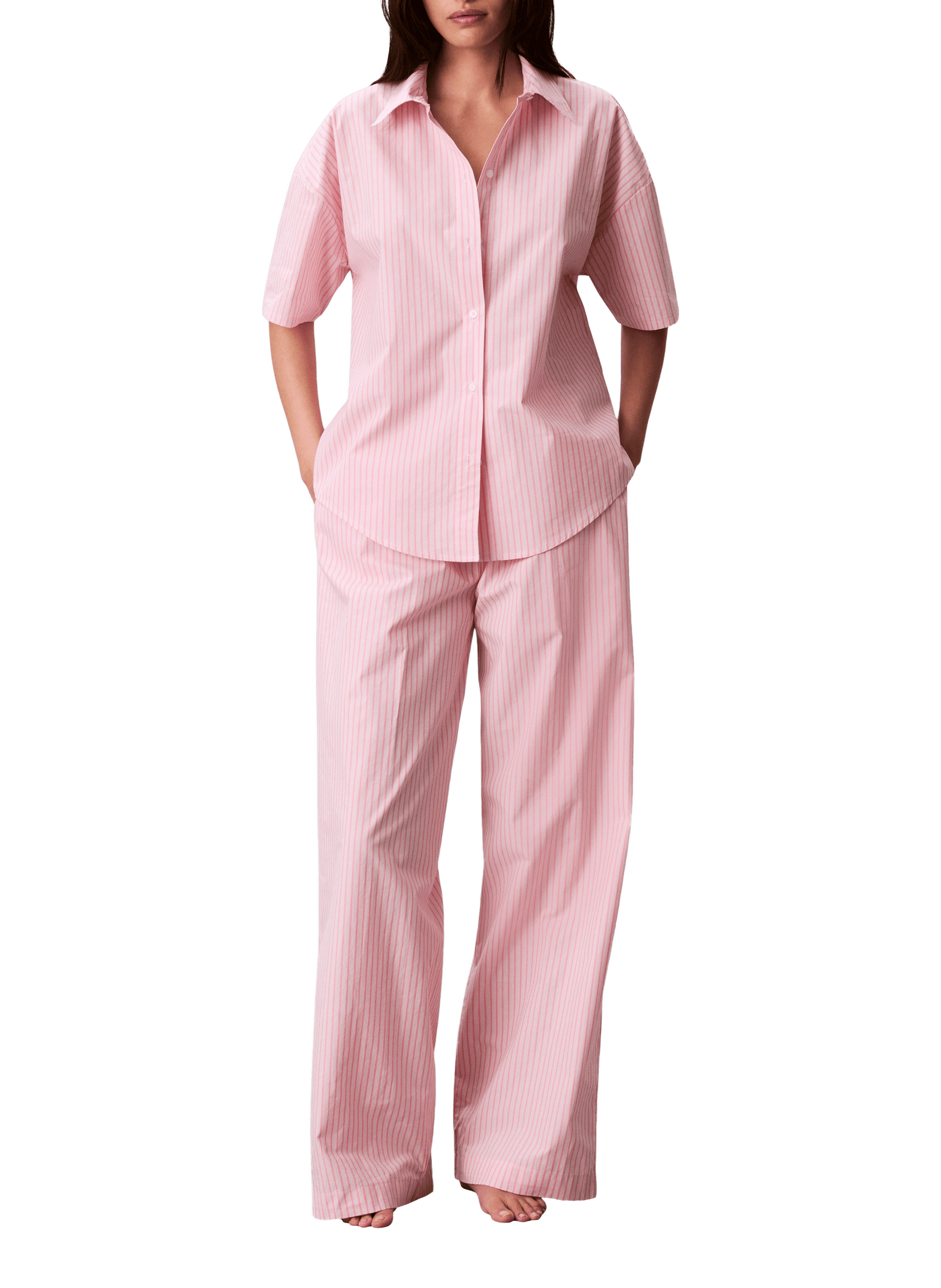 Cotton check pyjama set CALVIN KLEIN Pink