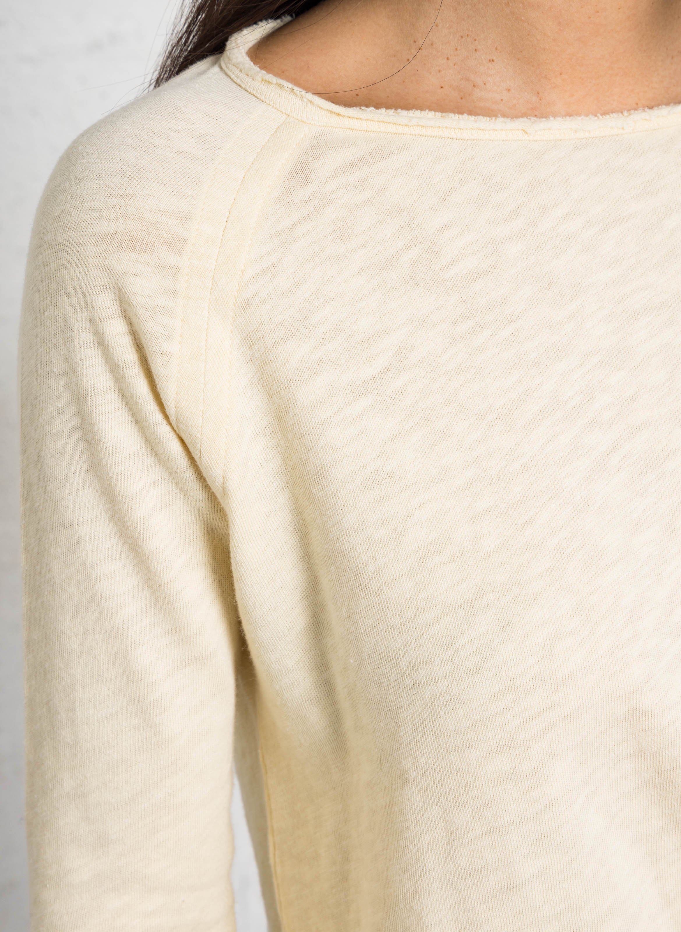 Tee-shirt col rond en coton sonoma AMERICAN VINTAGE Jaune