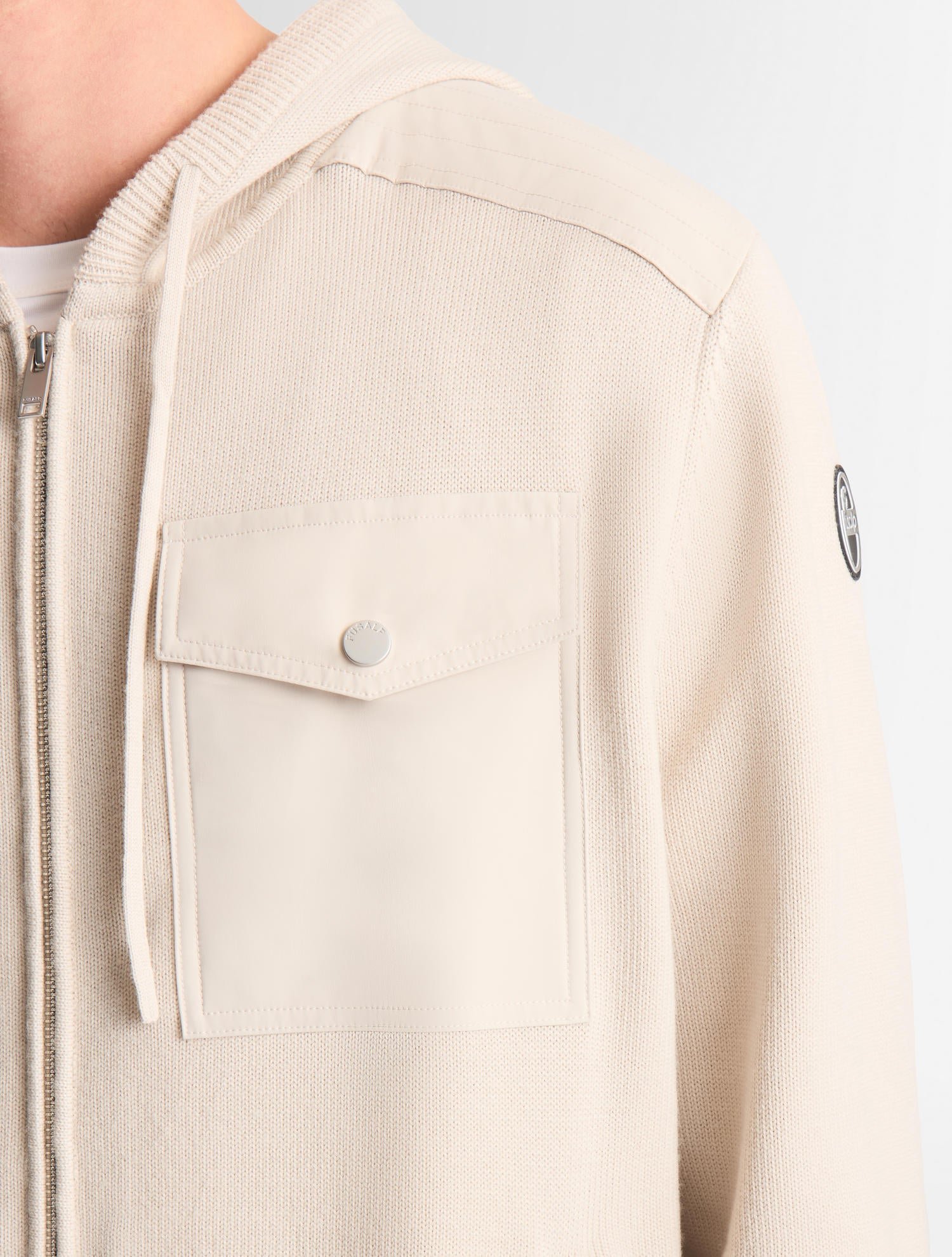 Gilet mayance col capuche coupe ajustée FUSALP Blanc