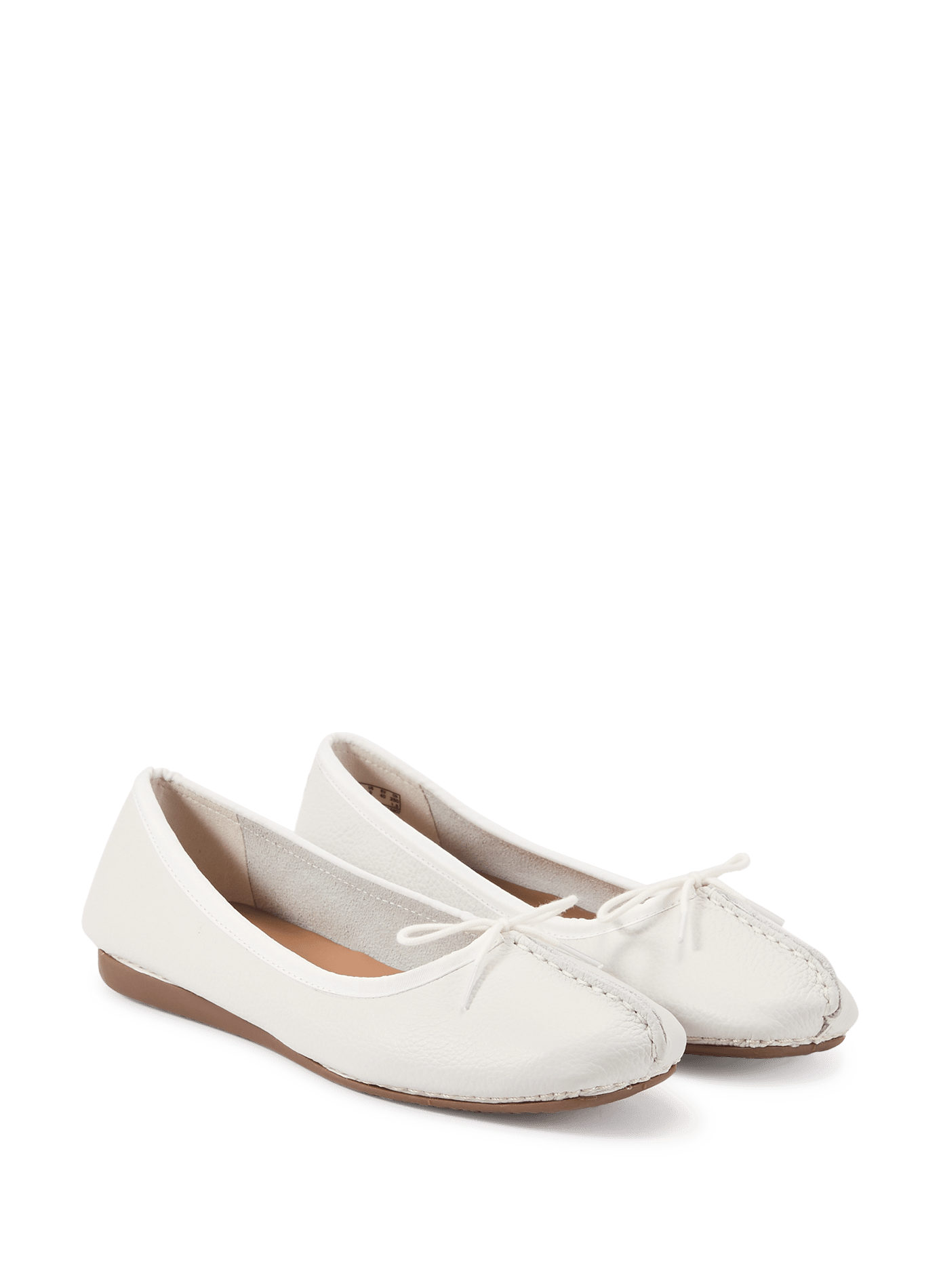 Ballerines Freckle Ice en cuir de vache CLARKS Blanc