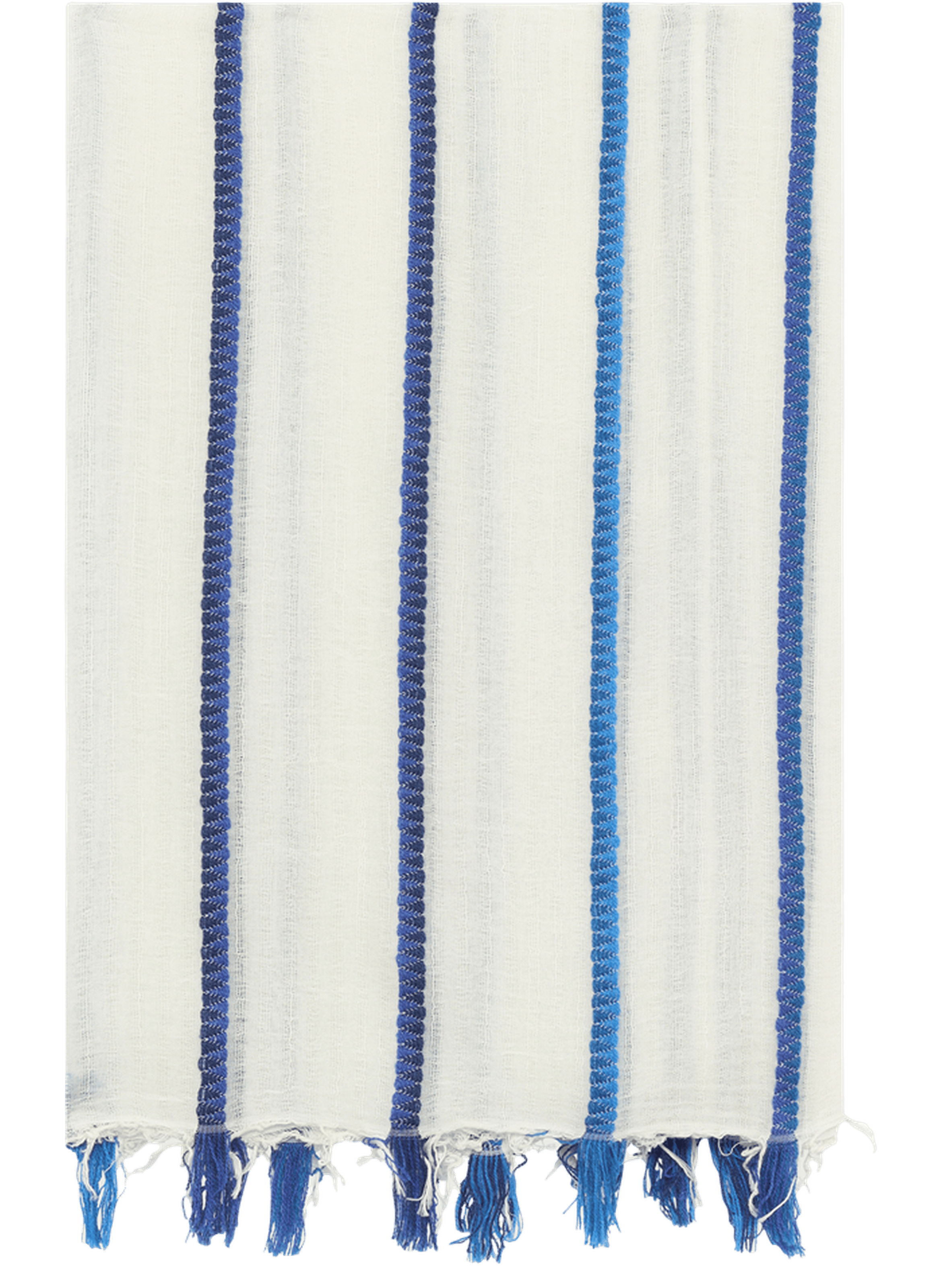 Etole à rayures en coton mélangé - fadwa PABLO Bleu