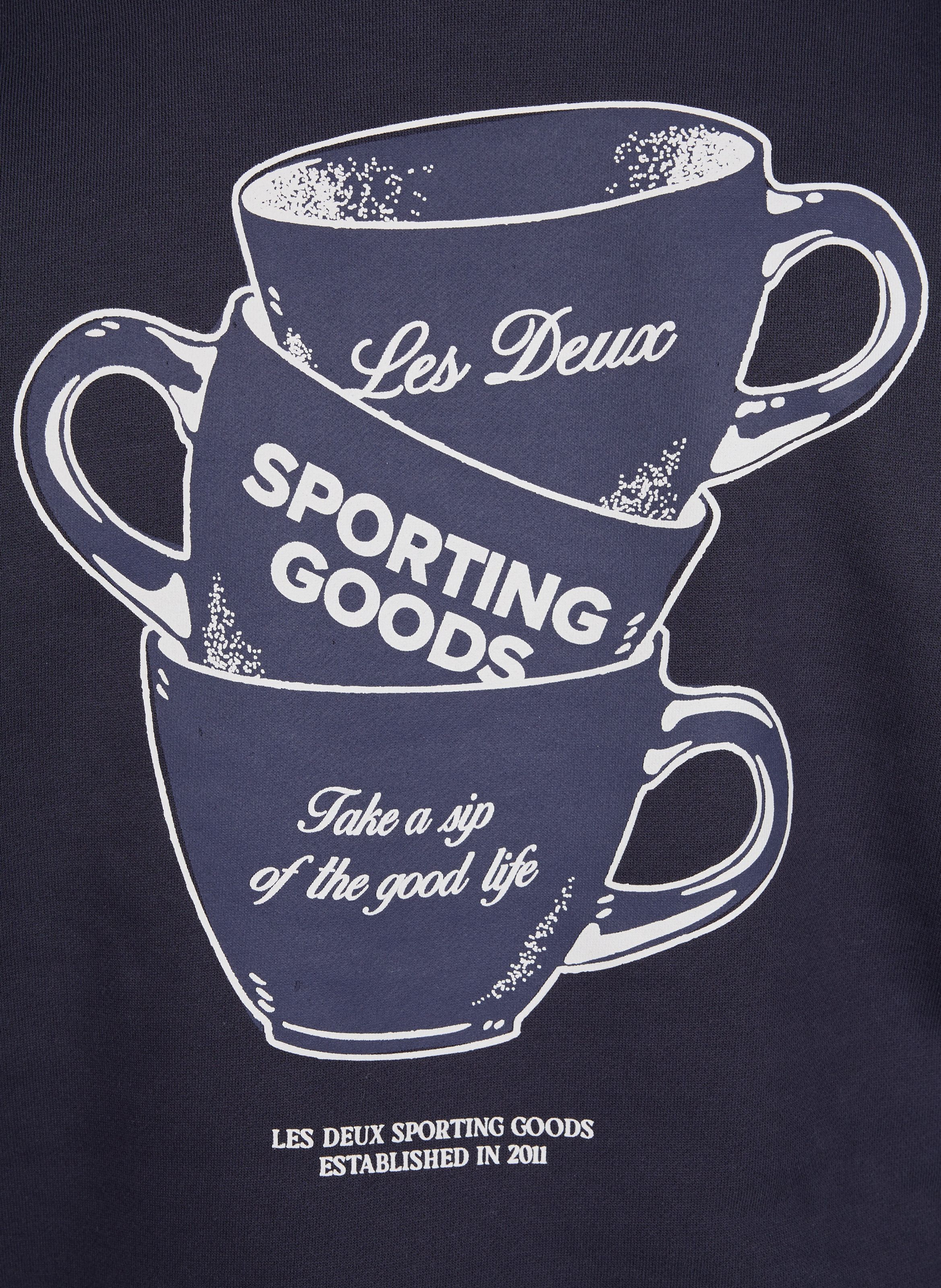 Printed cotton sweatshirt LES DEUX Blue