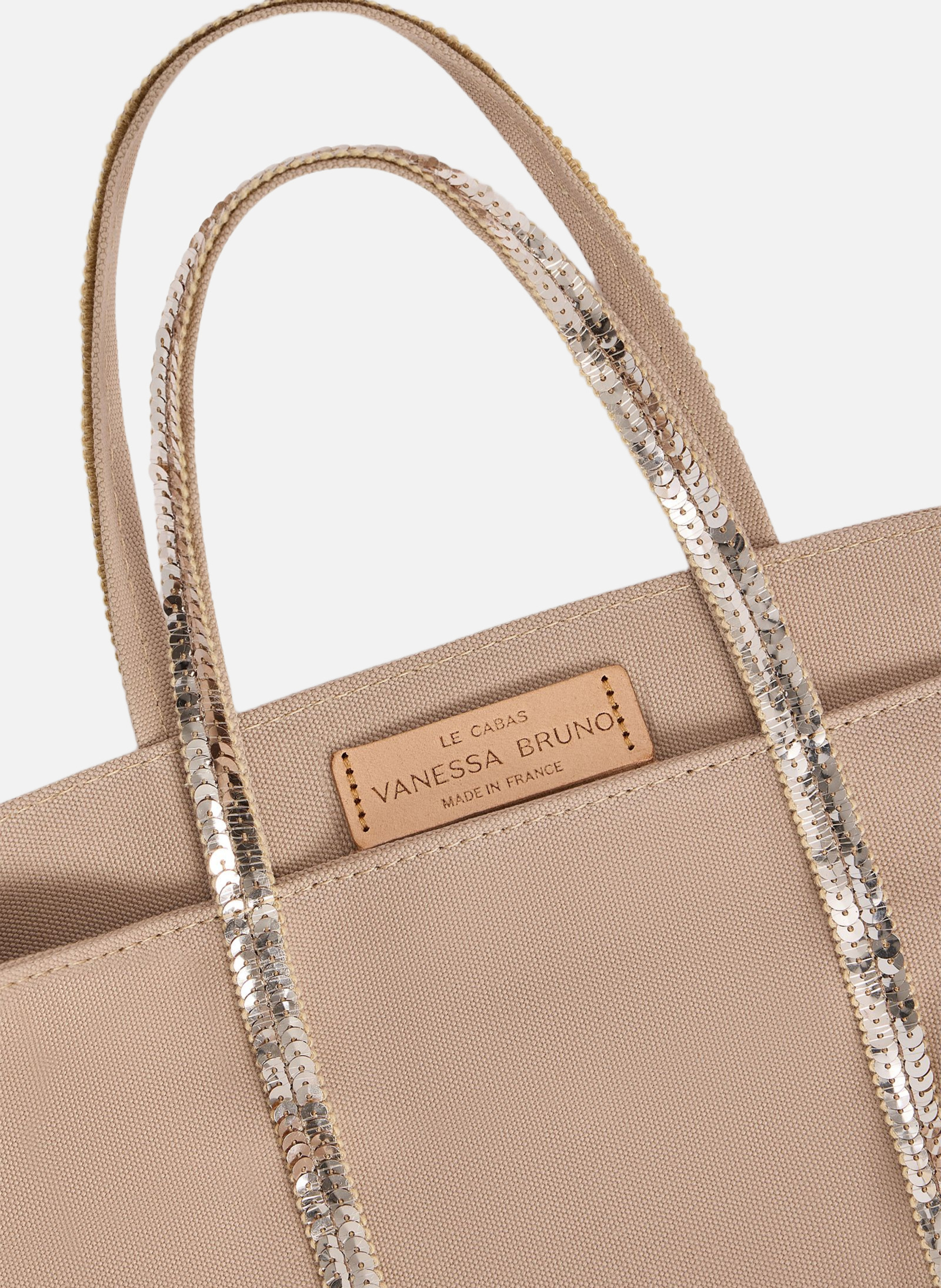 Cabas s zippé en toile VANESSA BRUNO Marron