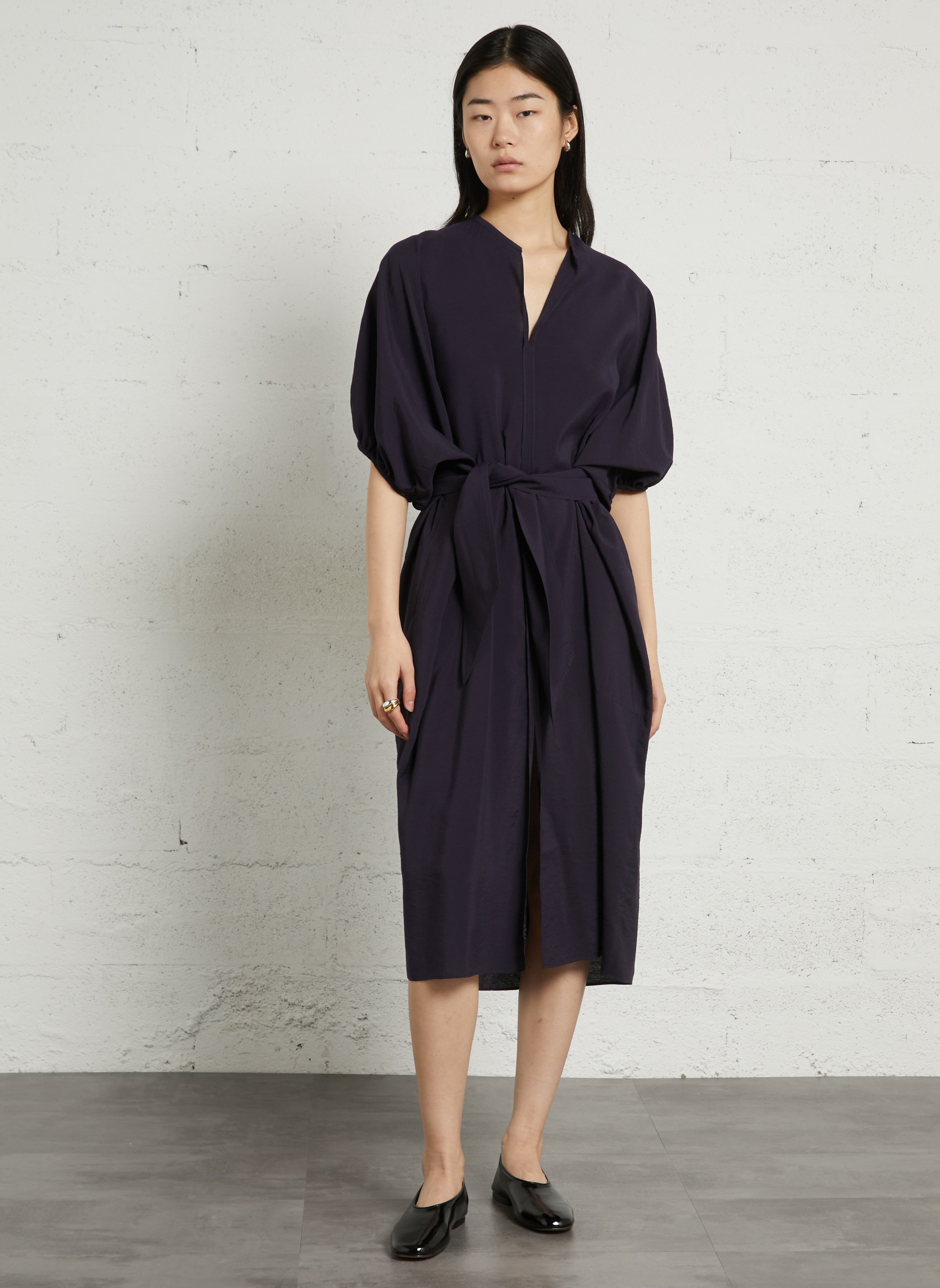 Robe longue col v alger SOEUR Violet