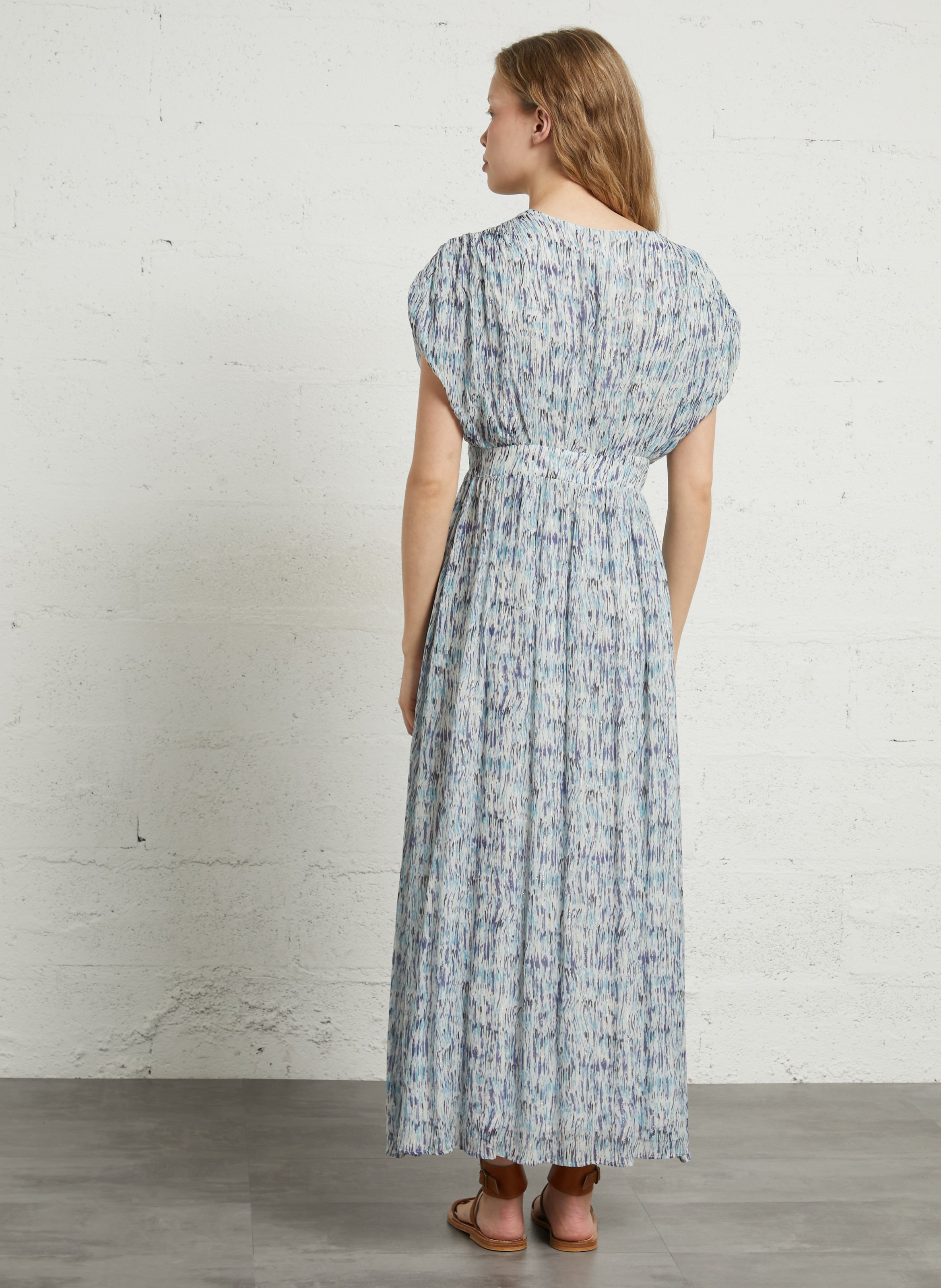 Robe longue imprimée blue MAISON 123 Violet