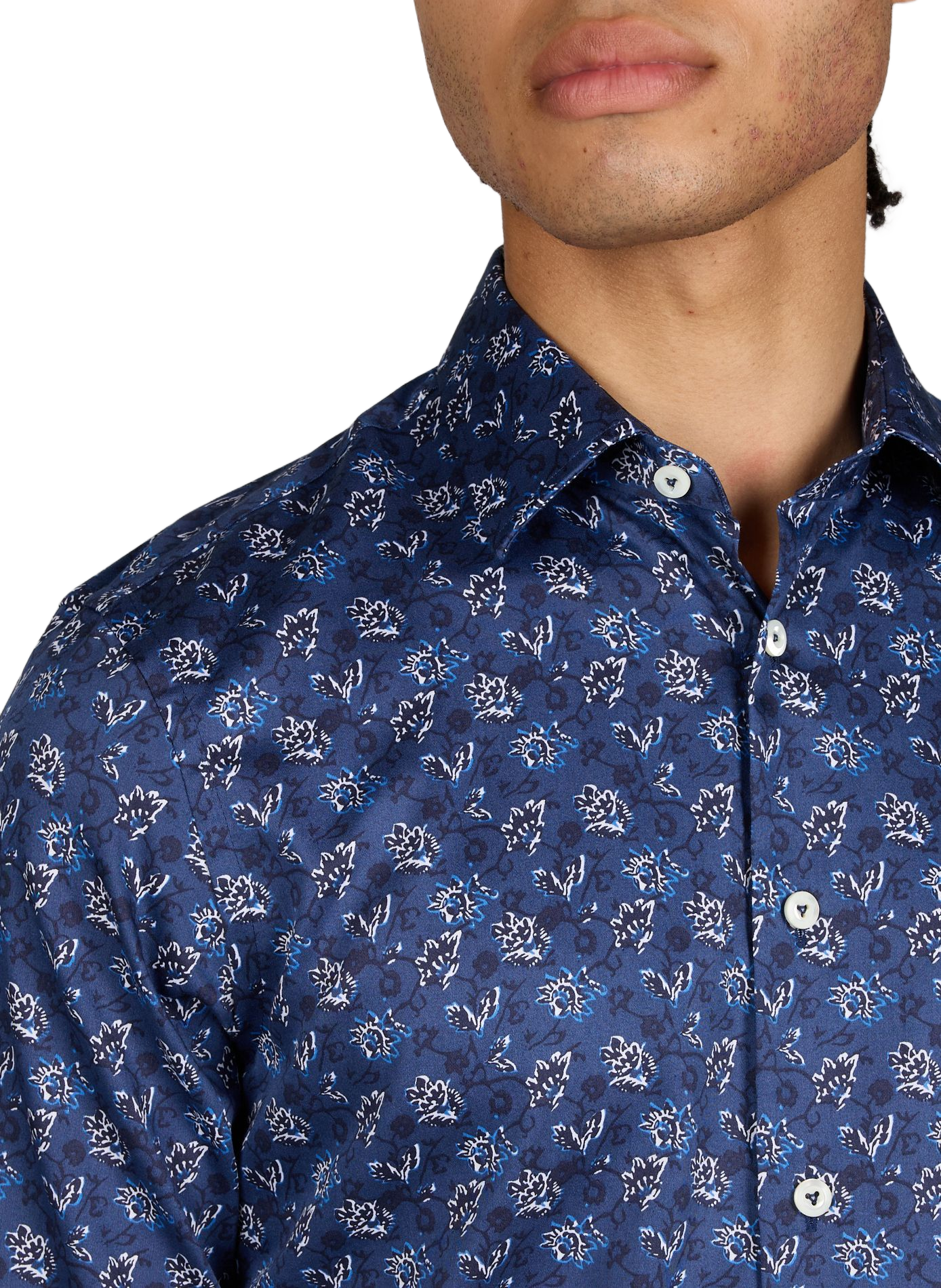 Chemise cintrée en coton VAN LAACK Bleu