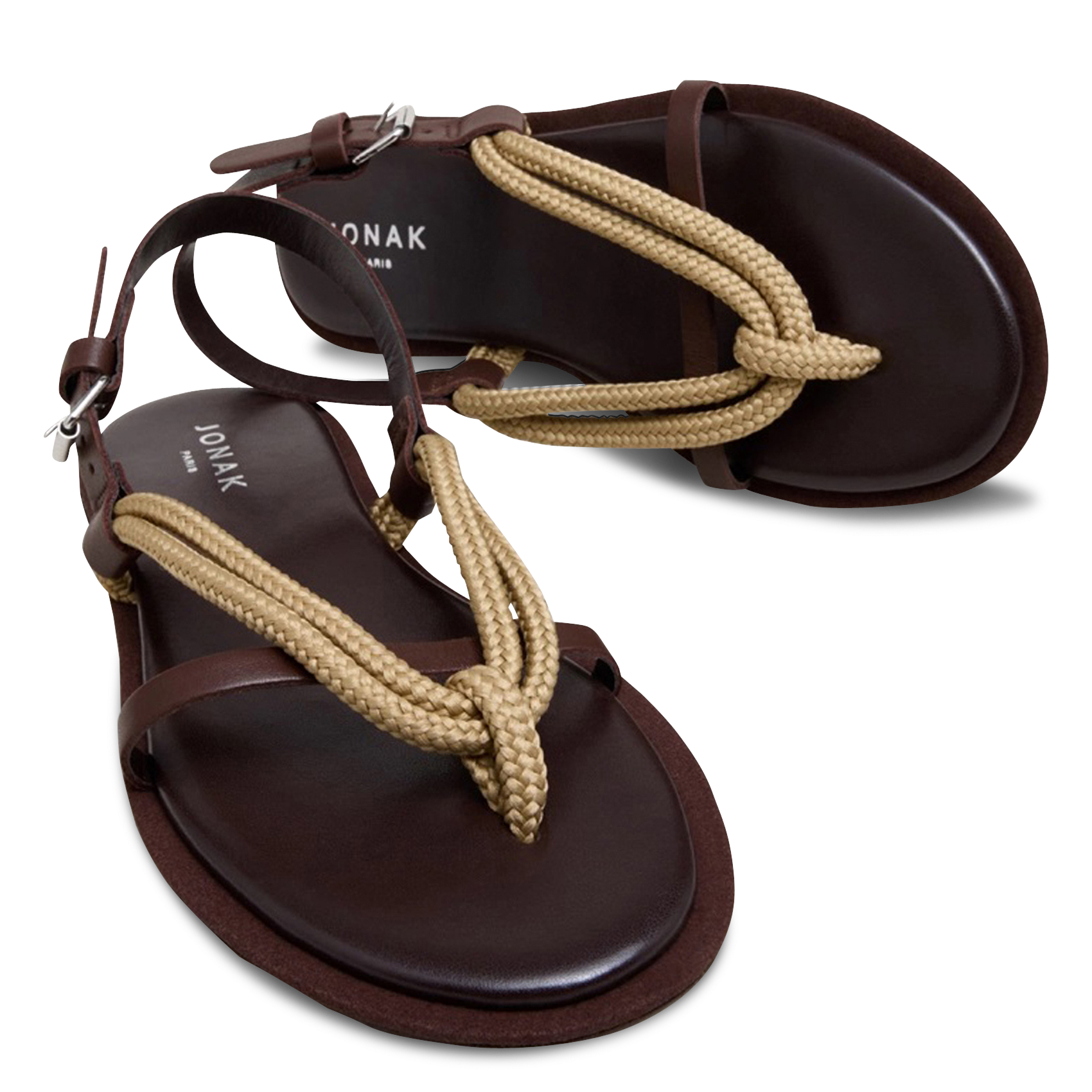 Plagettes en cuir emeline JONAK Marron