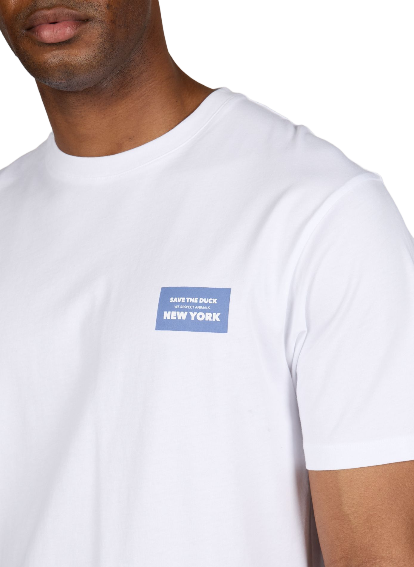 Tee-shirt col rond en coton SAVE THE DUCK Blanc