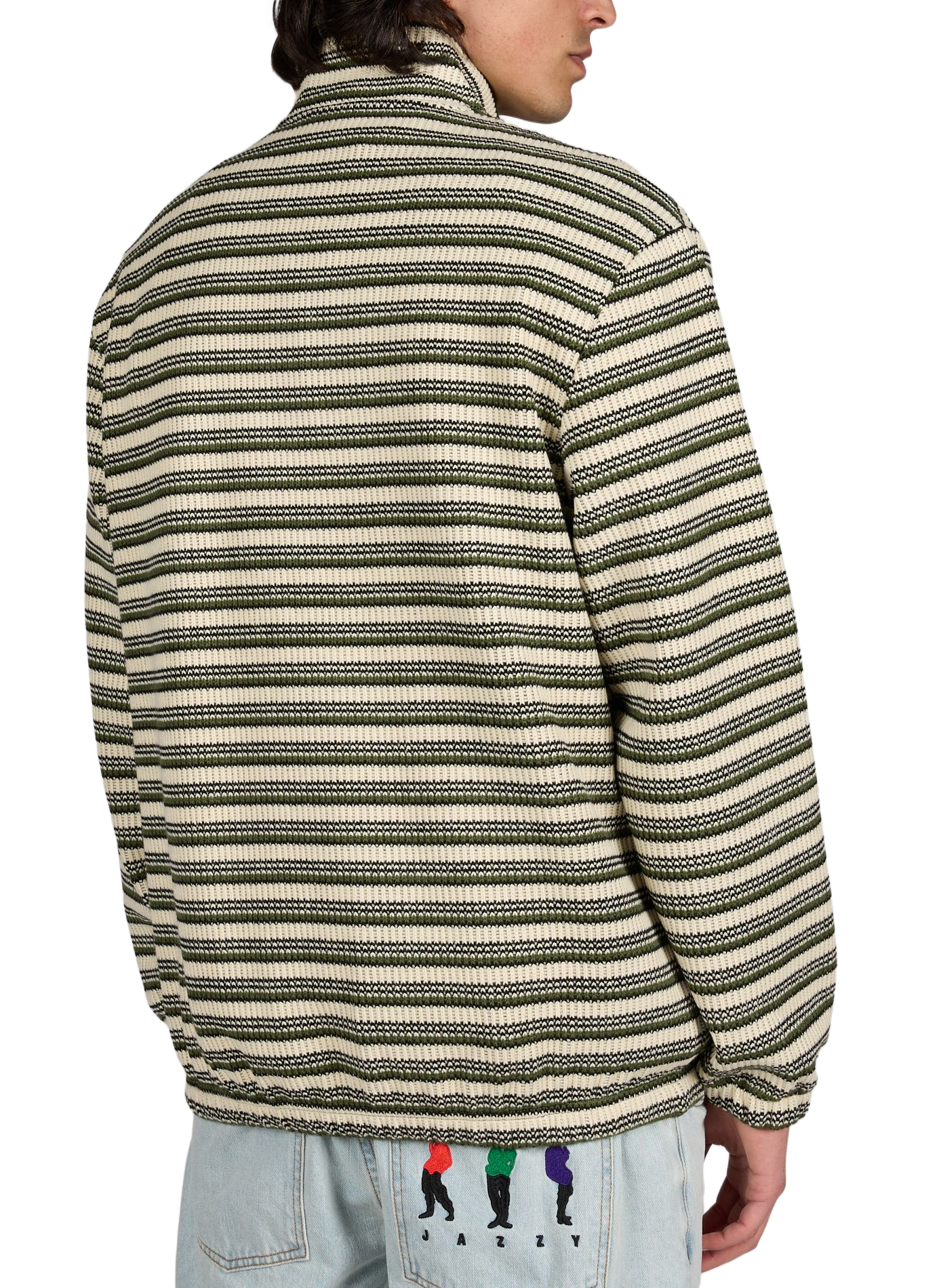 Sweat en maille à rayures HELAS CAPS Beige