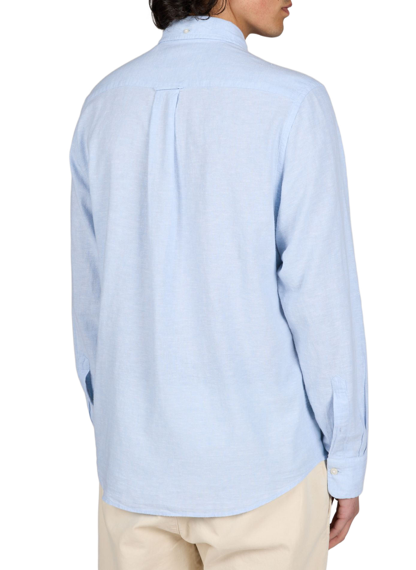 Chemise col américain en lin et coton GANT Bleu