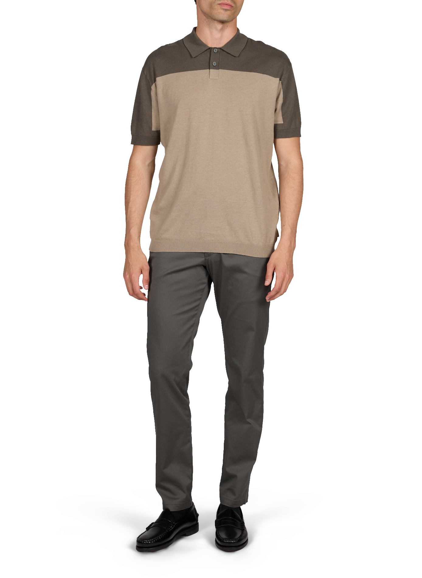 Pantalon slim en coton mélangé ARMANI EXCHANGE Kaki