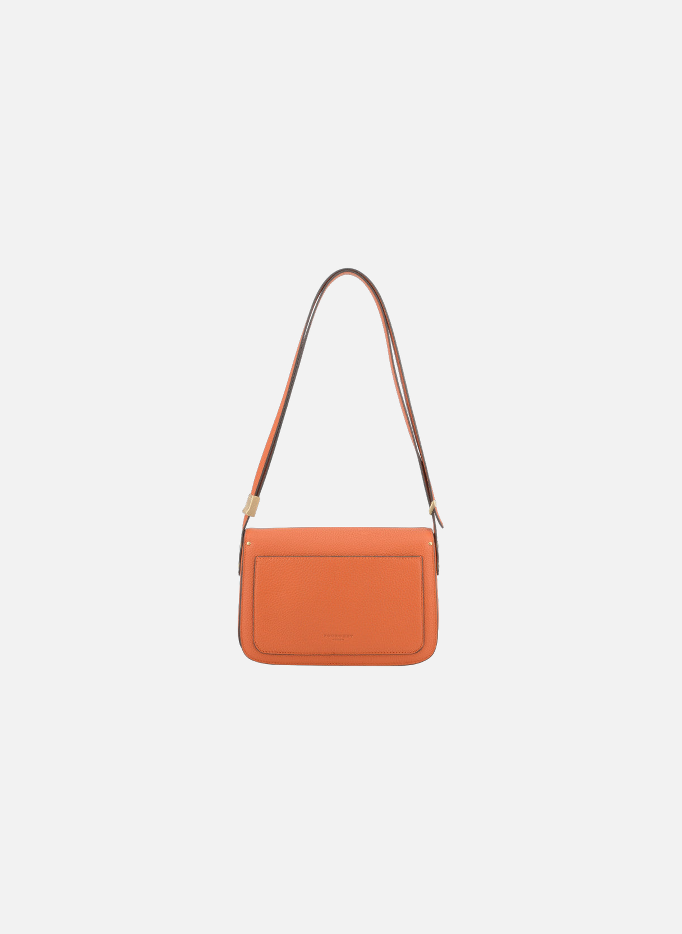 Auteuil | sac porté travers gm en cuir de vachette POURCHET Orange