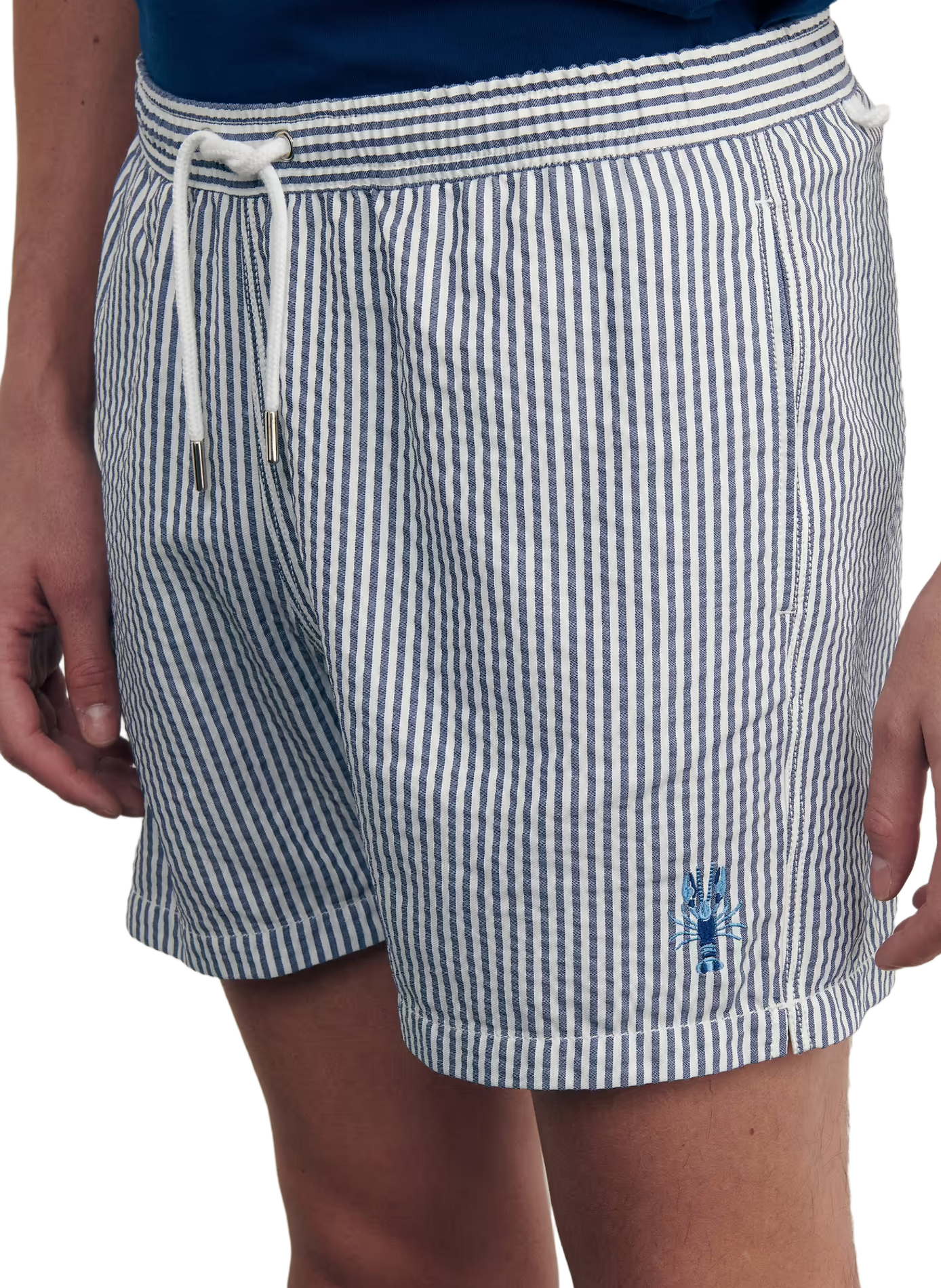 Short de bain rayé à logo MAISON LABICHE Bleu