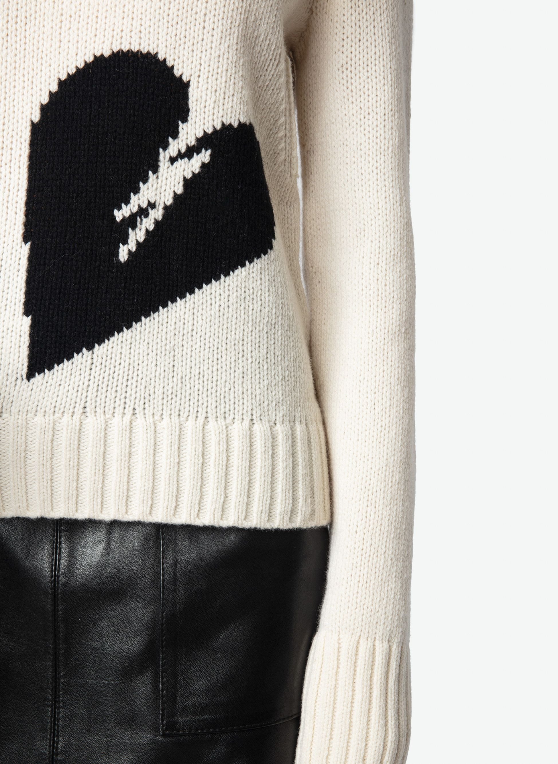 Pull droit en laine jacquard almy ZADIG&VOLTAIRE Beige