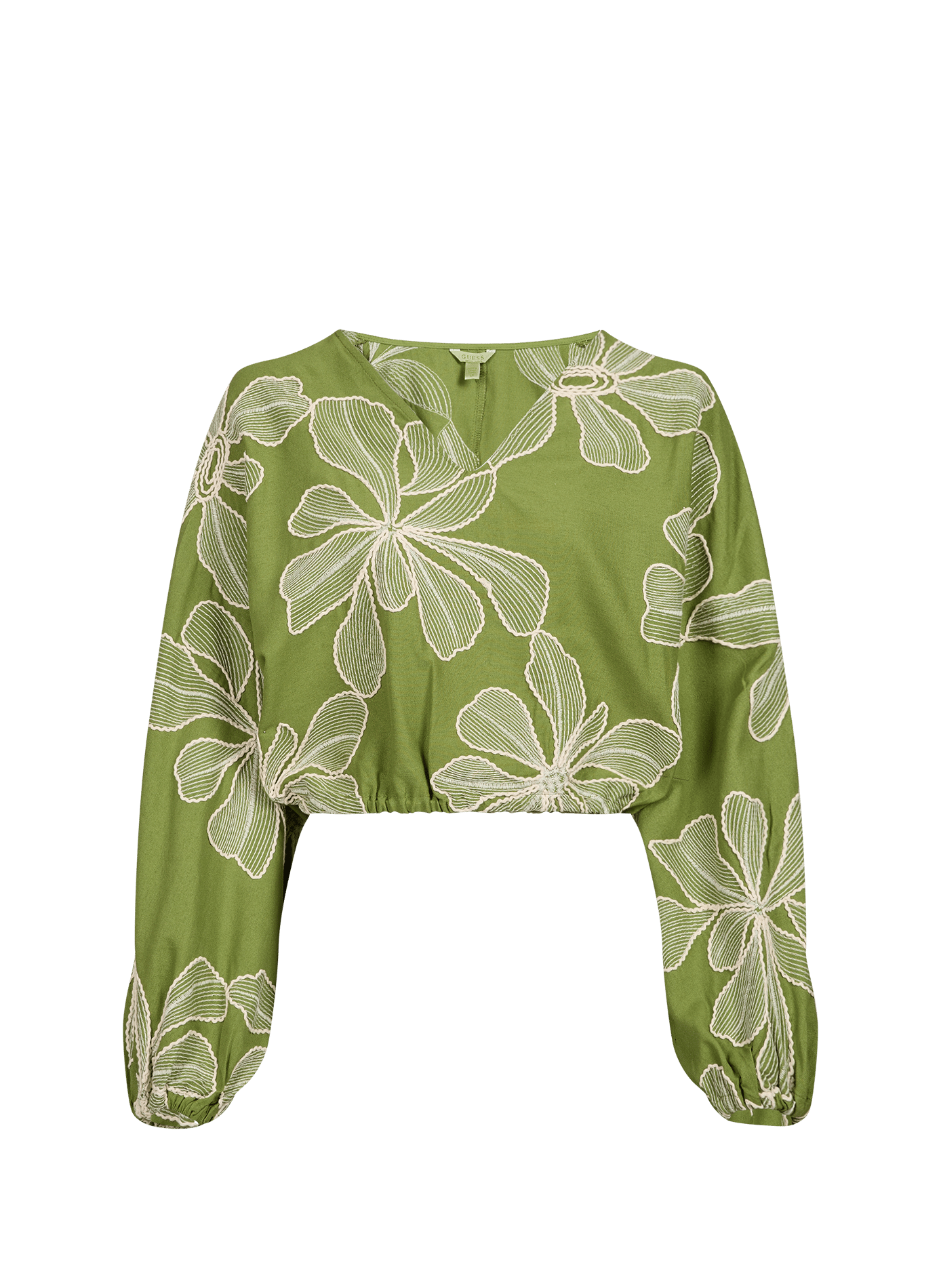 Embroidered floral blouse GUESS Green