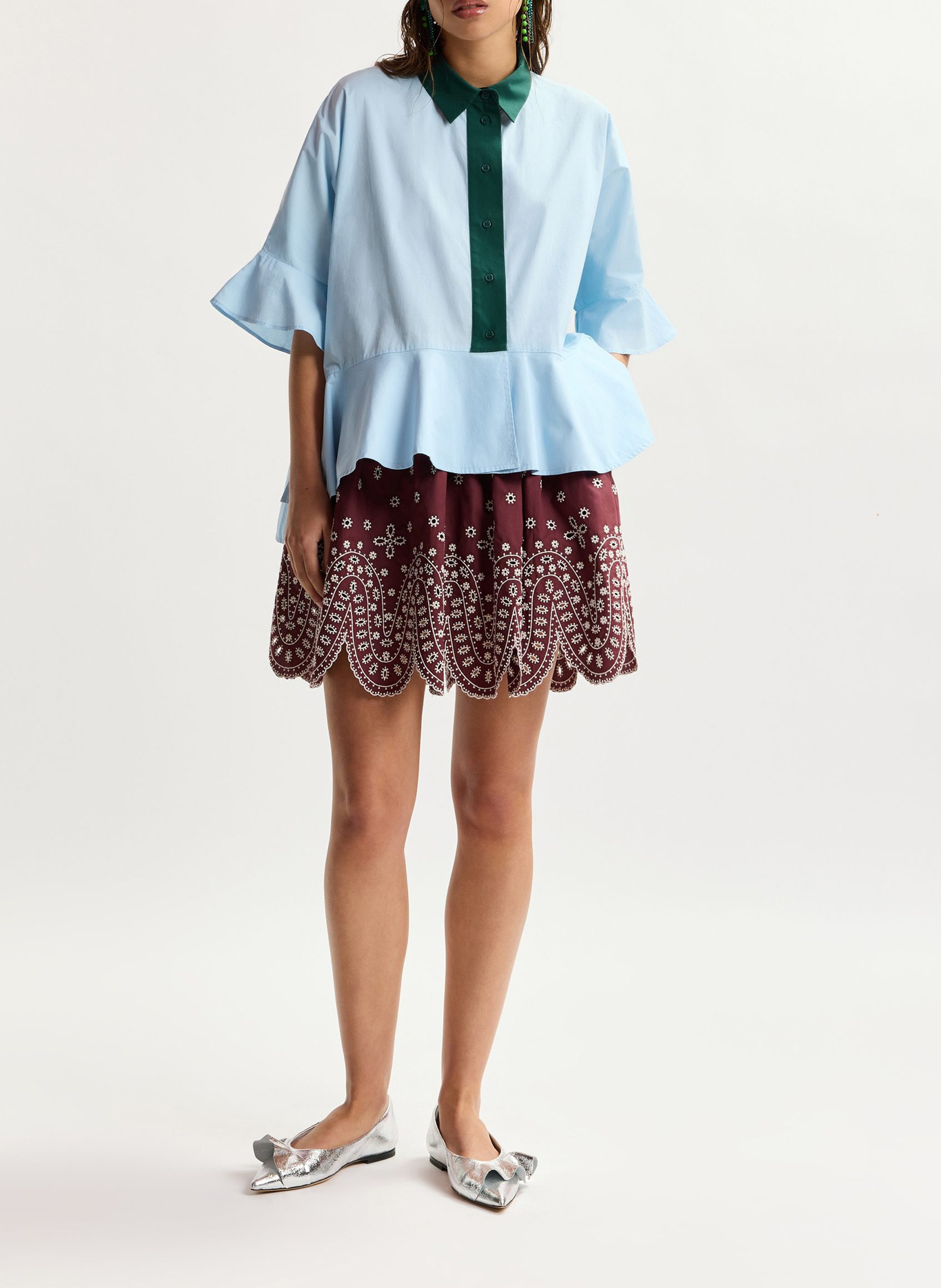 Chemise oversize col classique en coton kaylee ESSENTIEL ANTWERP Bleu