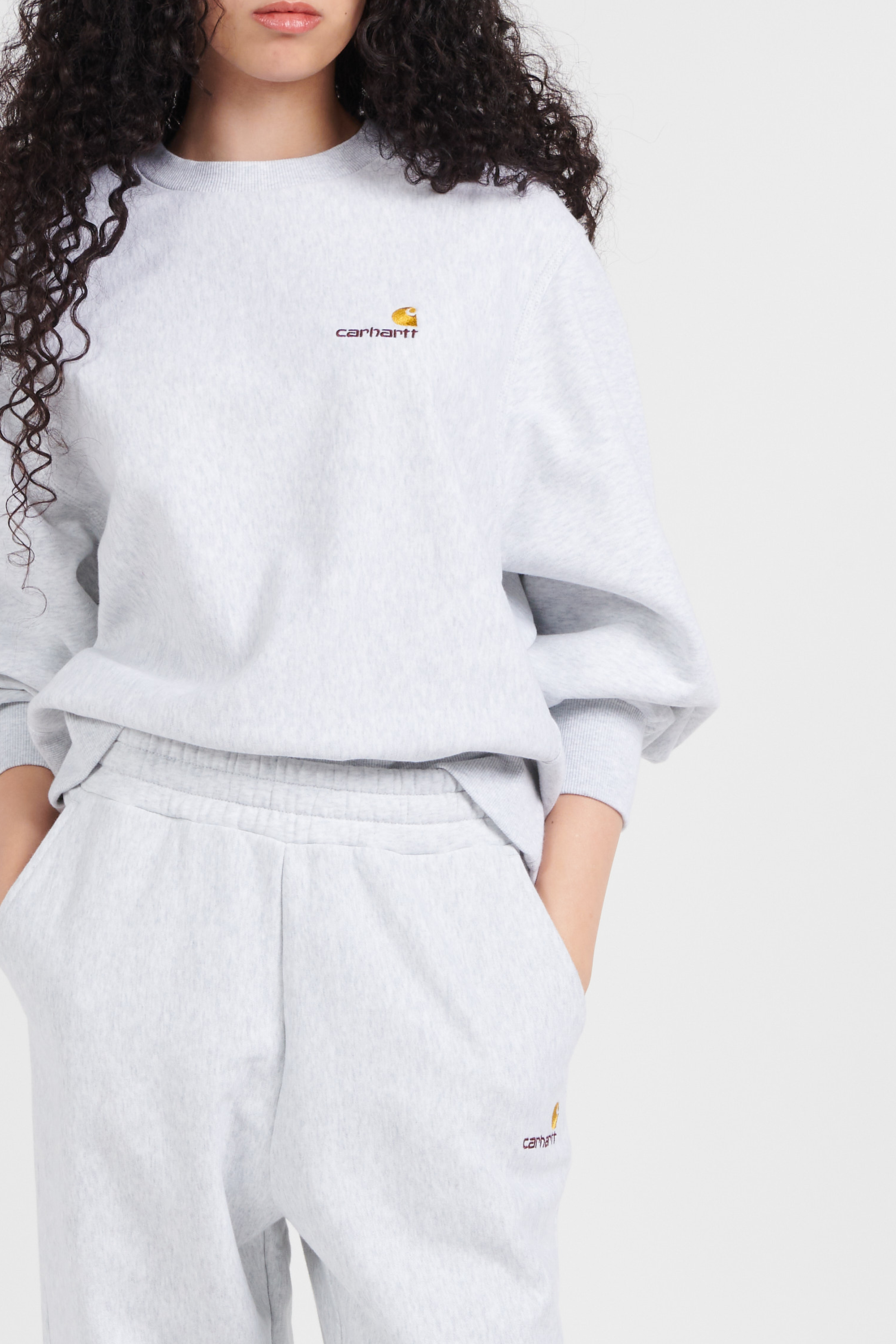 Sweatshirt w' american script sweat CARHARTT WIP Gris