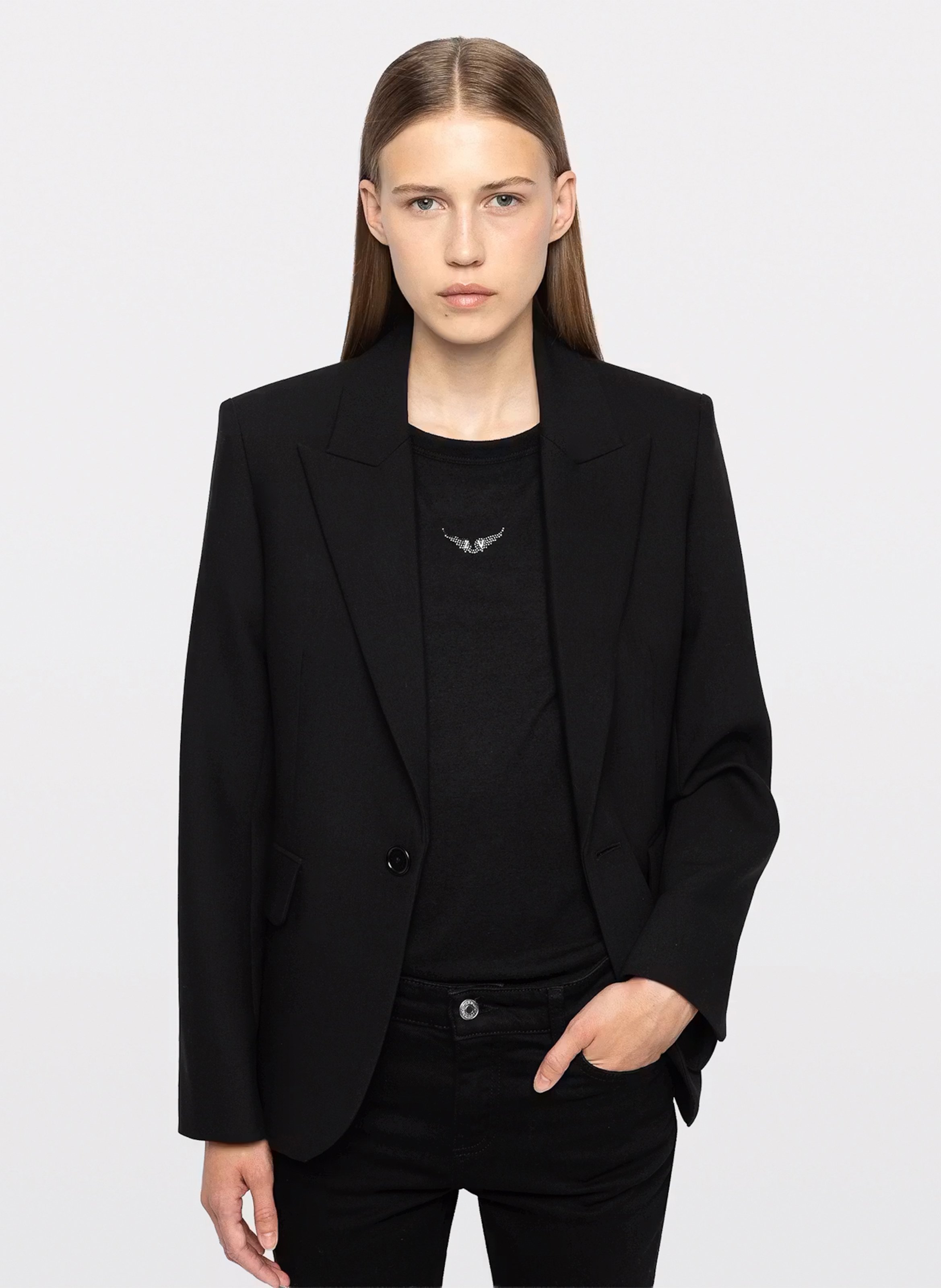 Veste tailleur droite vavy ZADIG&VOLTAIRE Noir