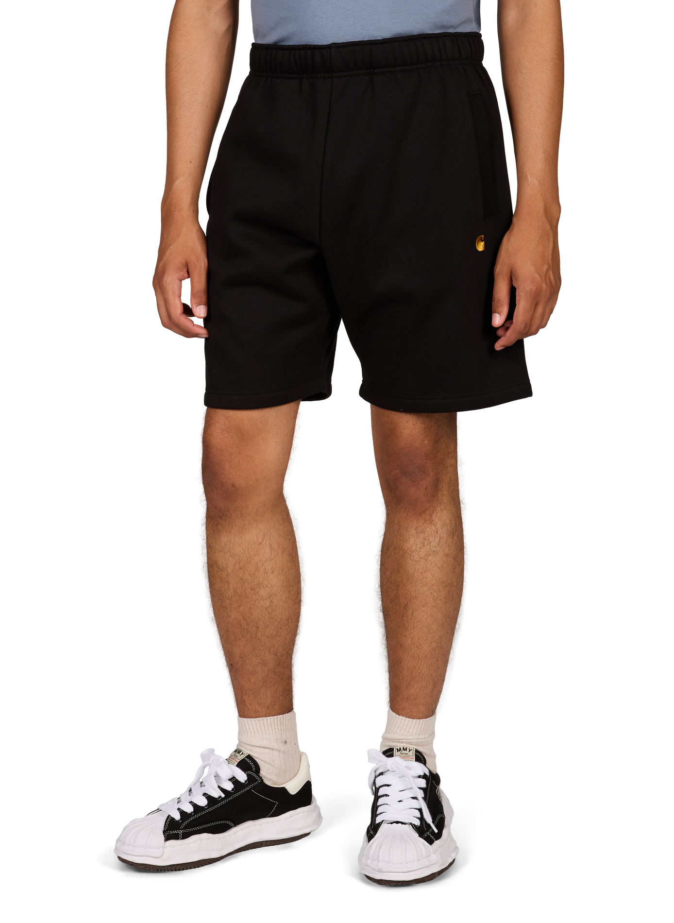 Short de survêtement uni en coton mélangé CARHARTT WIP Noir