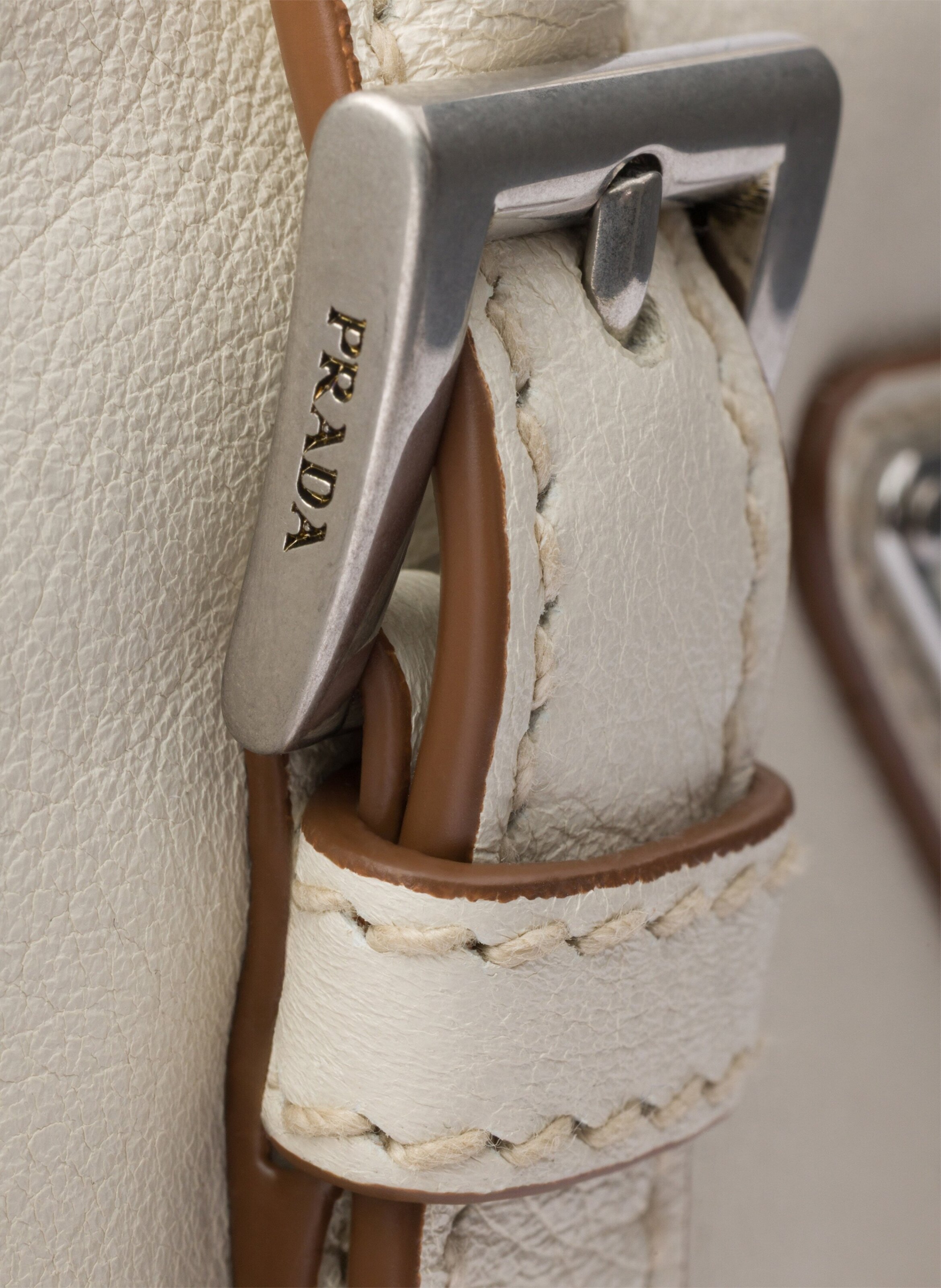 Petit sac prada karin en cuir PRADA Blanc