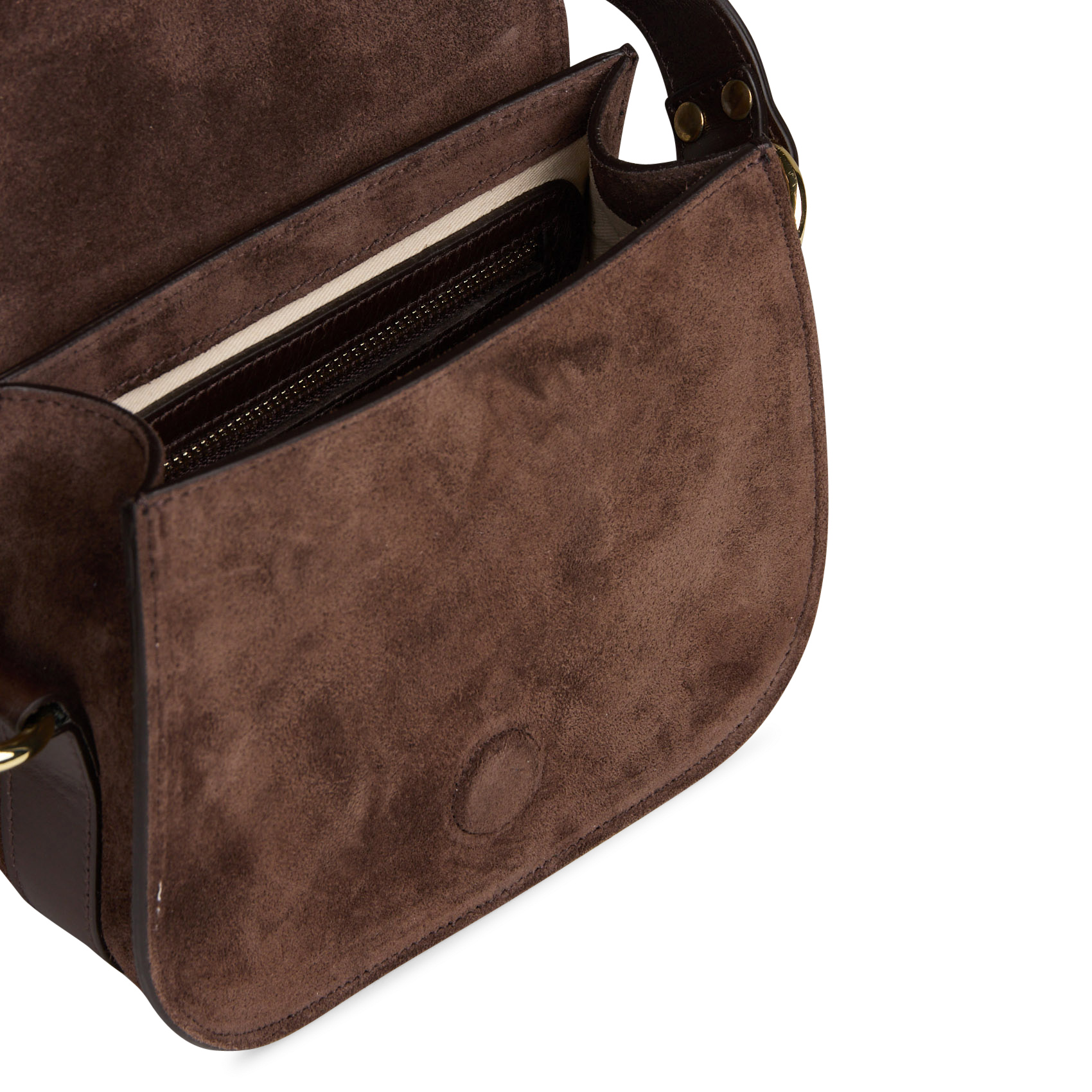 Sac bandoulière en cuir victor MAISON 123 Marron