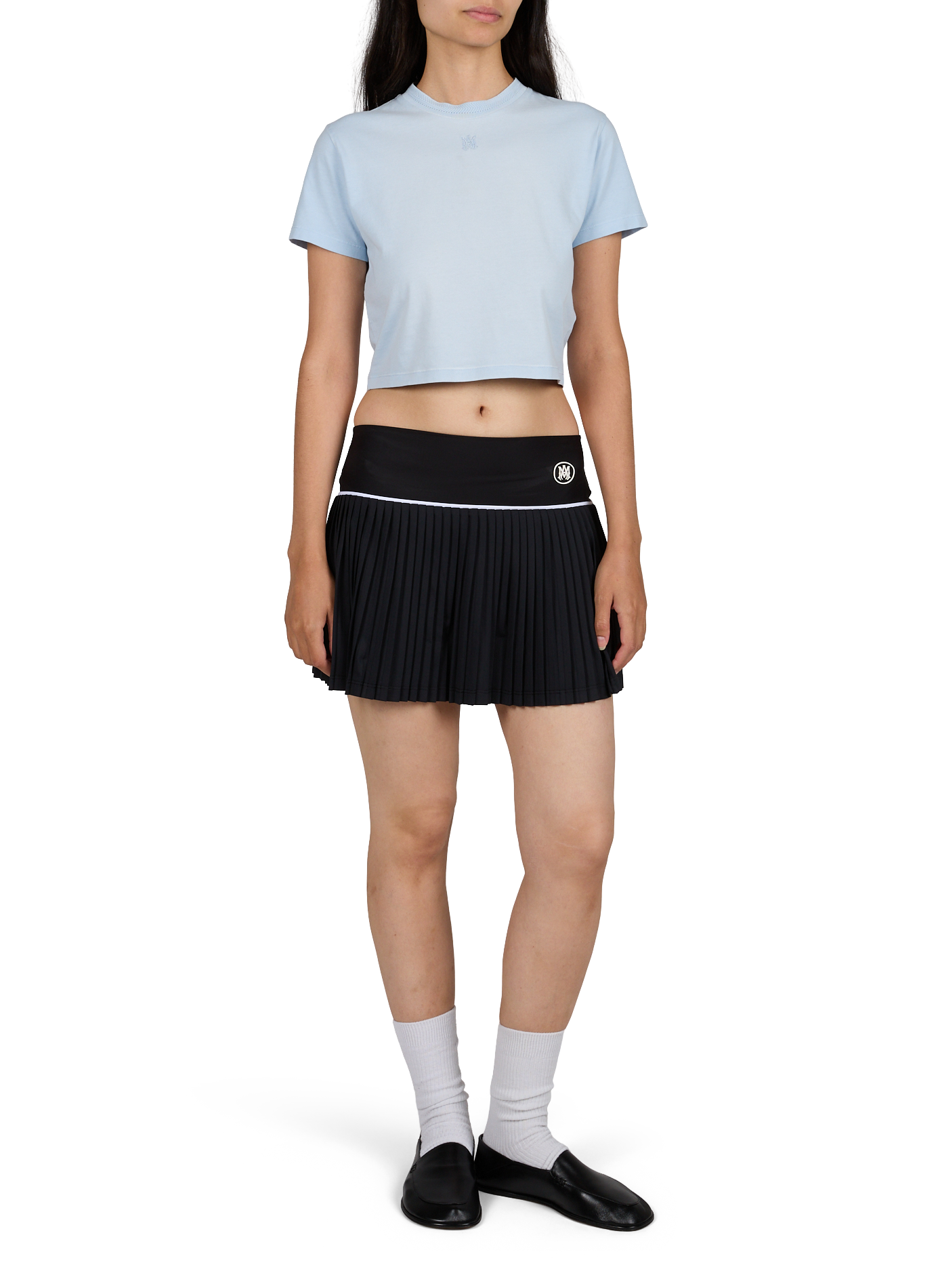 Plissier Minirock AMIRI Schwarz