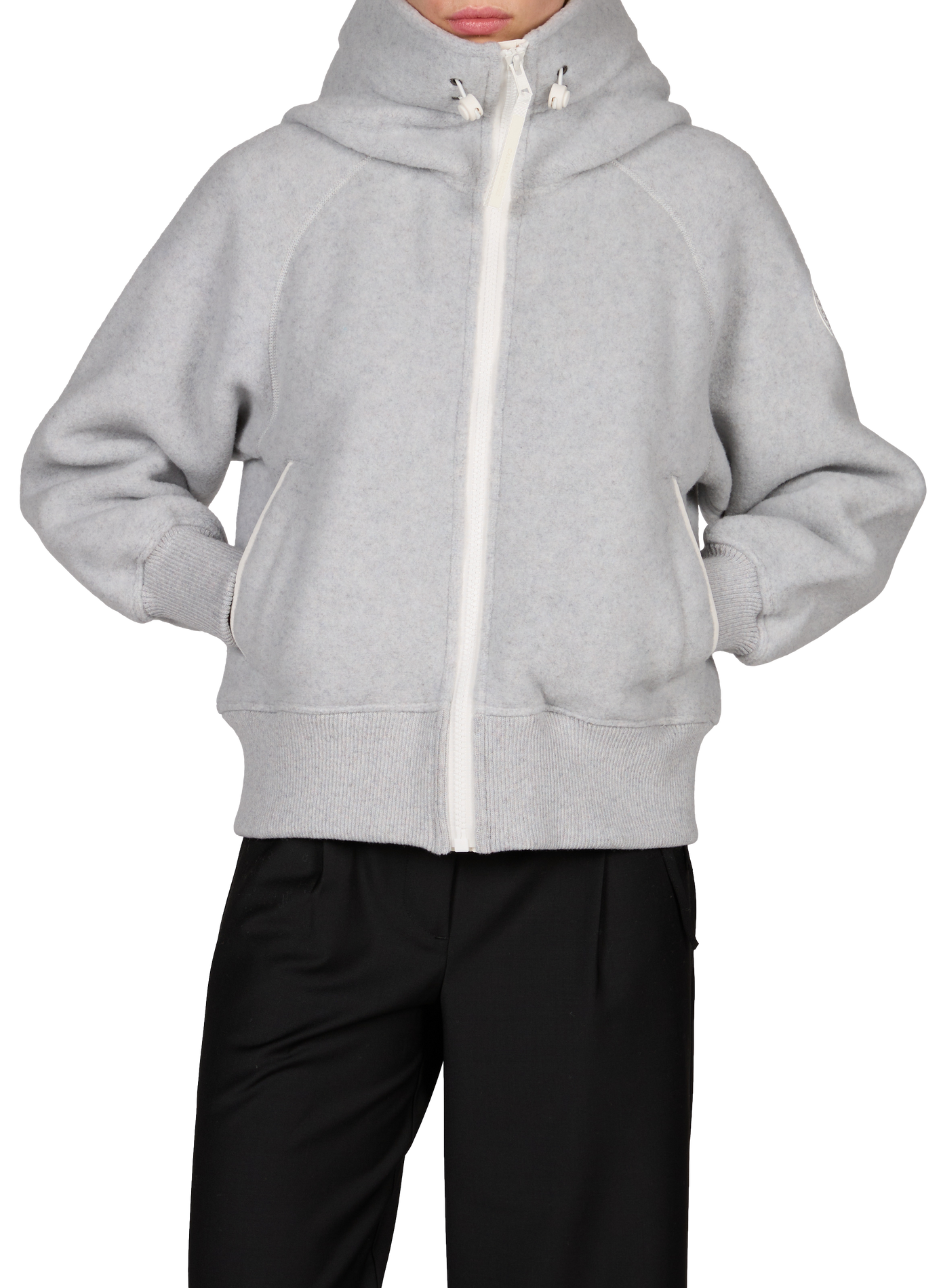Chilliwak Hooded Wool Blend Jacket CANADA GOOSE Grey