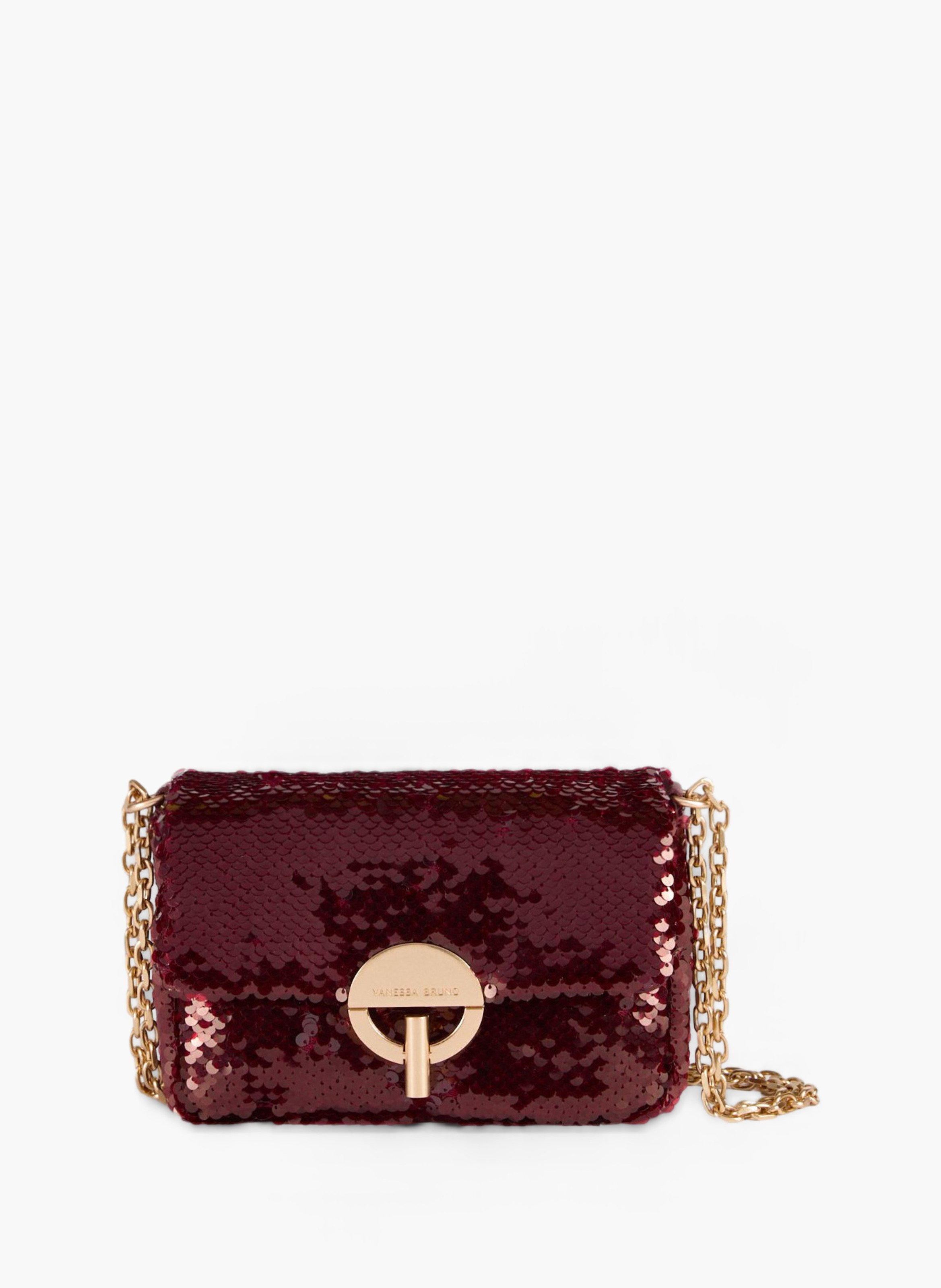 Petit sac moon sequins VANESSA BRUNO Rouge